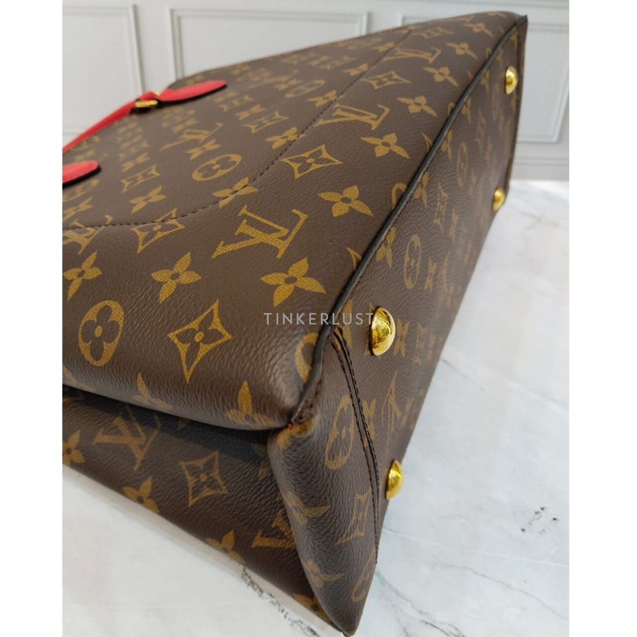 Louis Vuitton Flower Red Monogram 2018 GHW Satchel