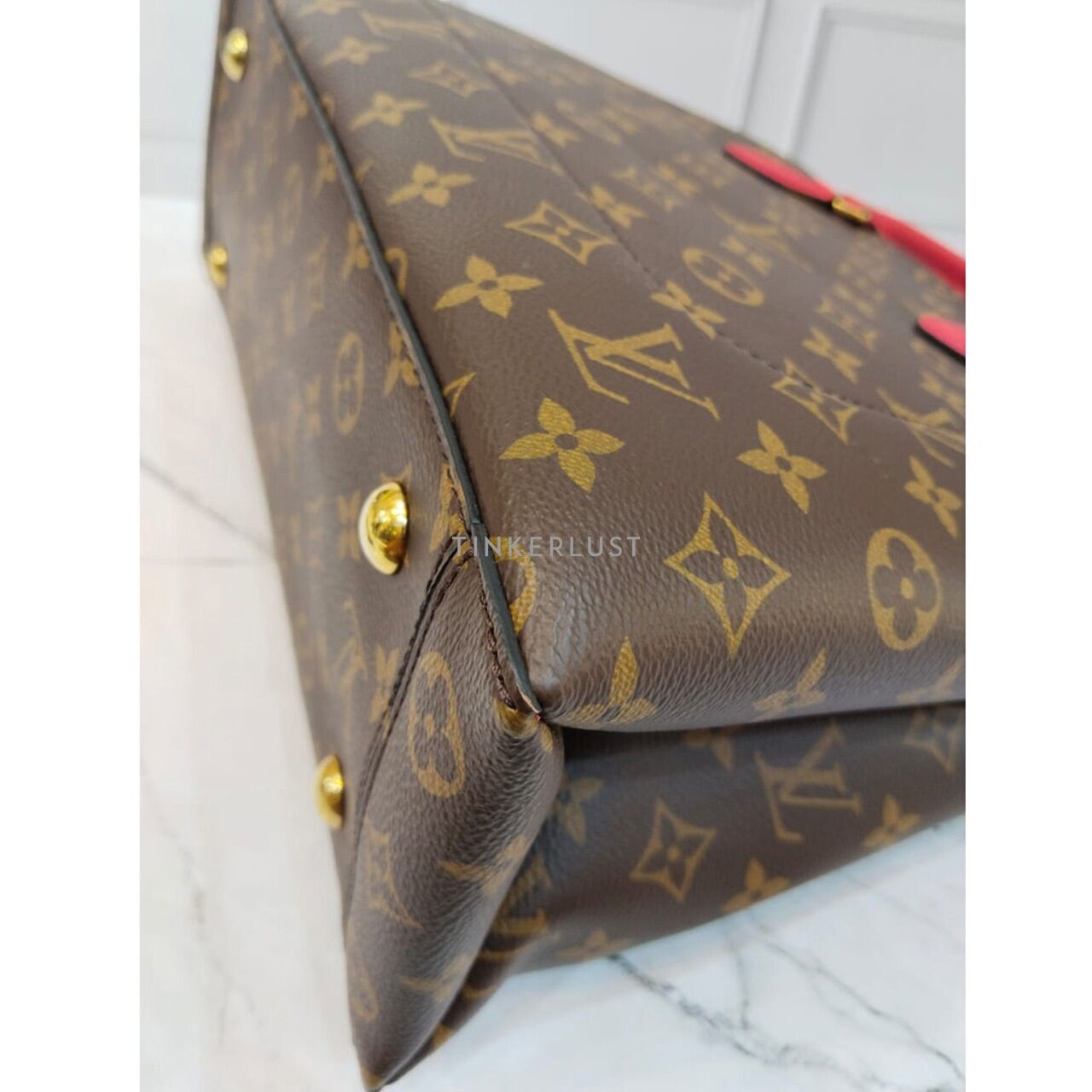 Louis Vuitton Flower Red Monogram 2018 GHW Satchel