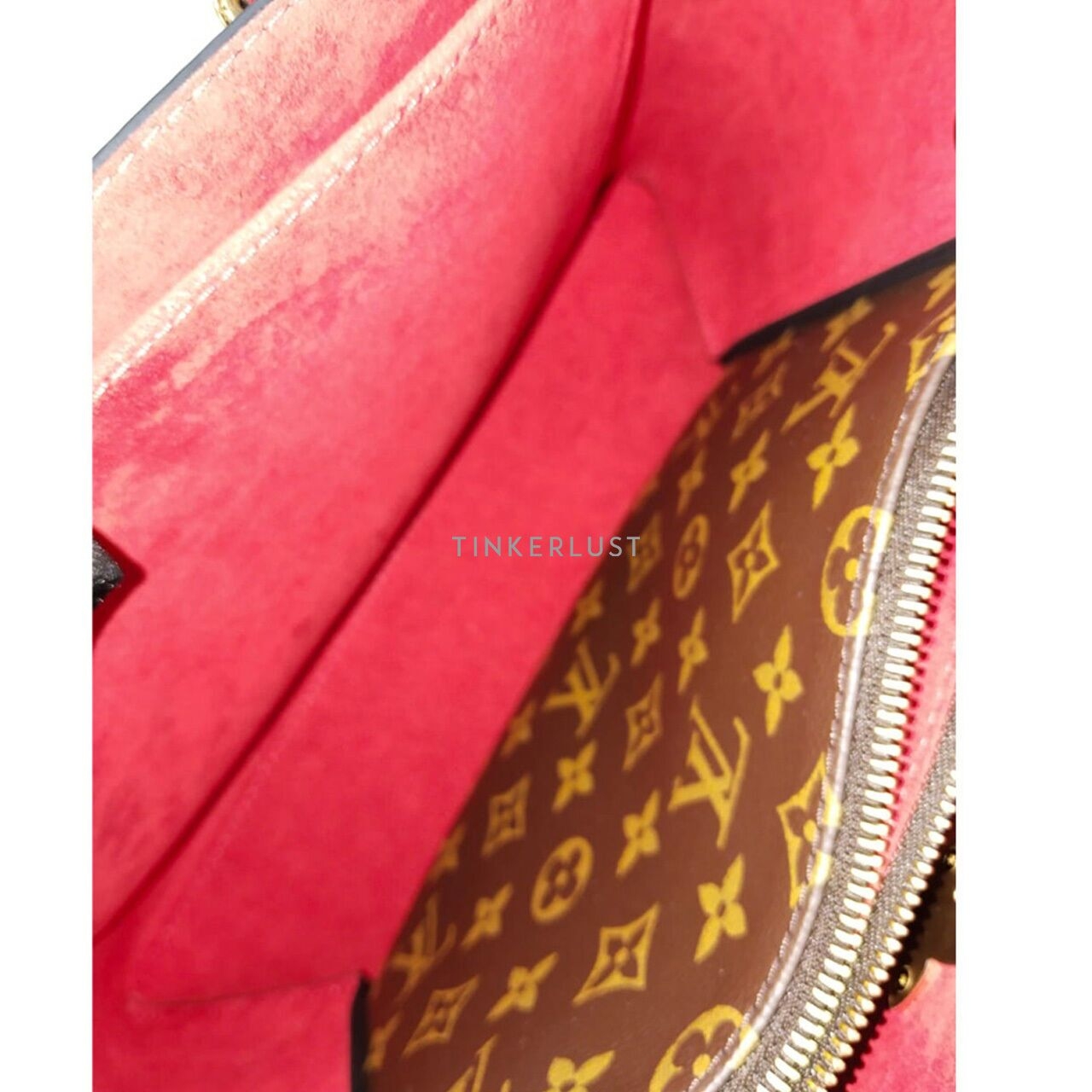 Louis Vuitton Flower Red Monogram 2018 GHW Satchel