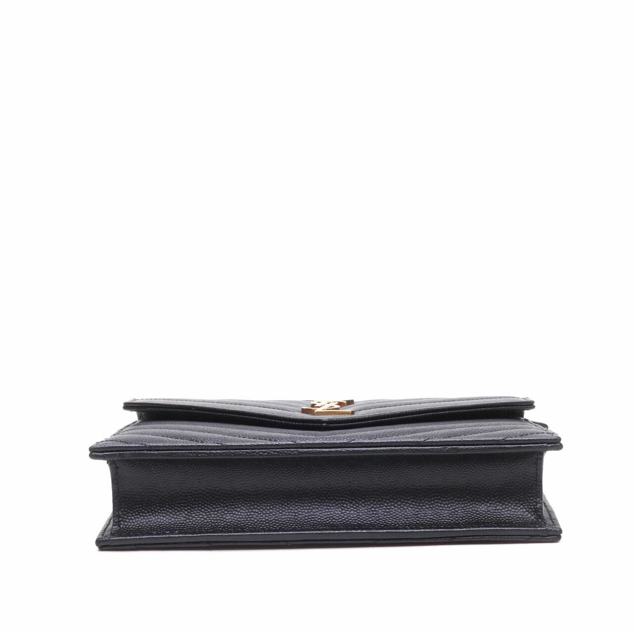 Saint Laurent Black Wallet On Chain WOC 19cm