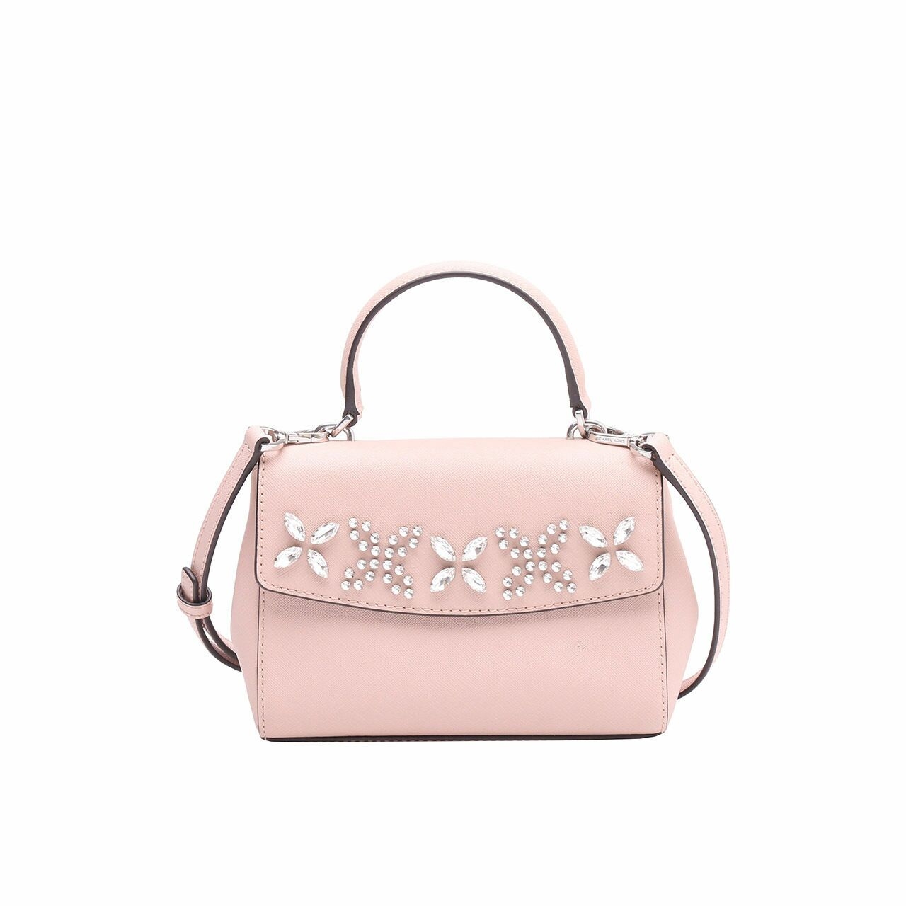 Michael Kors Ava Extra-Small Crystal Embellished Leather Satchel