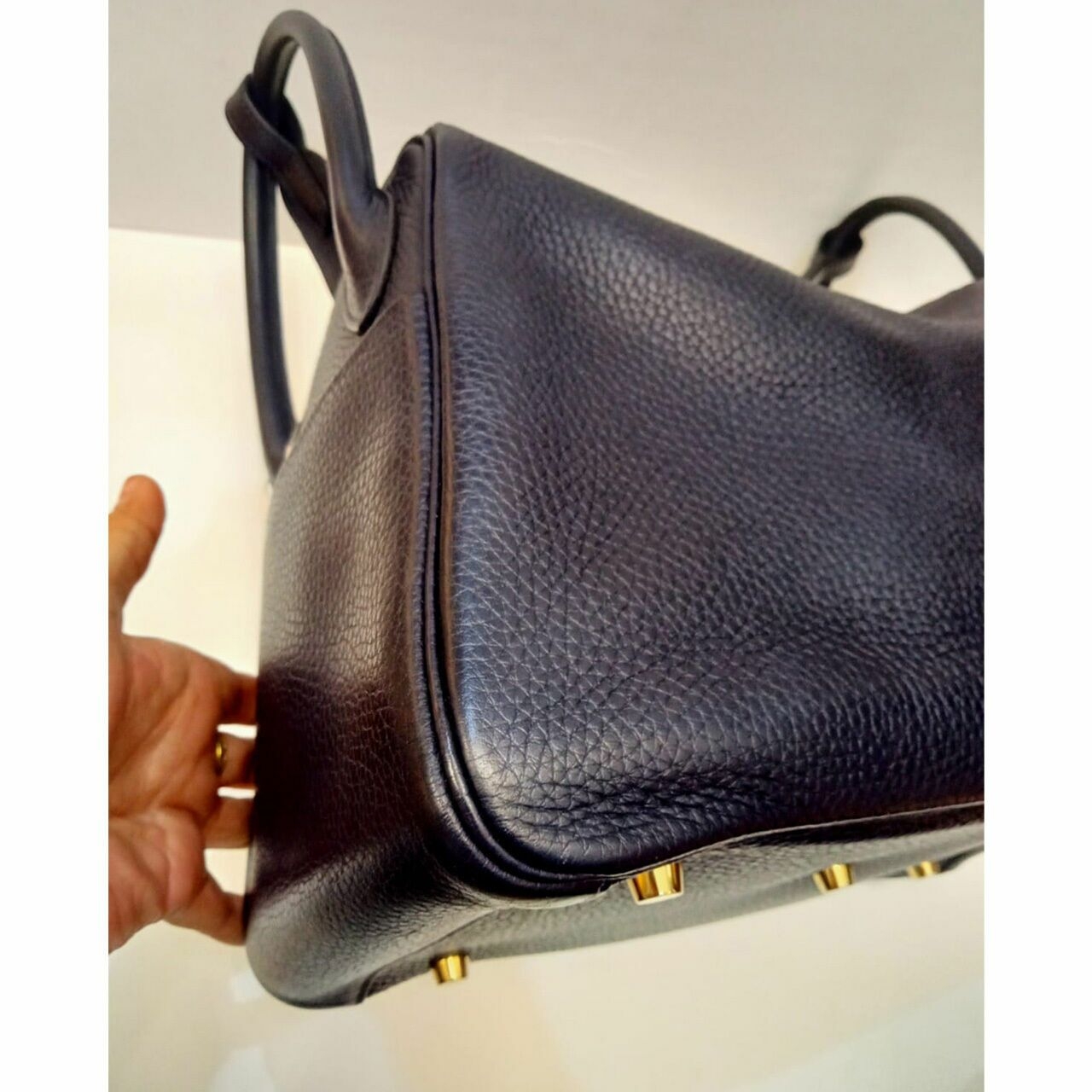 Hermes Lindy 30 Blue Saphhire GHW #A Shoulder Bag