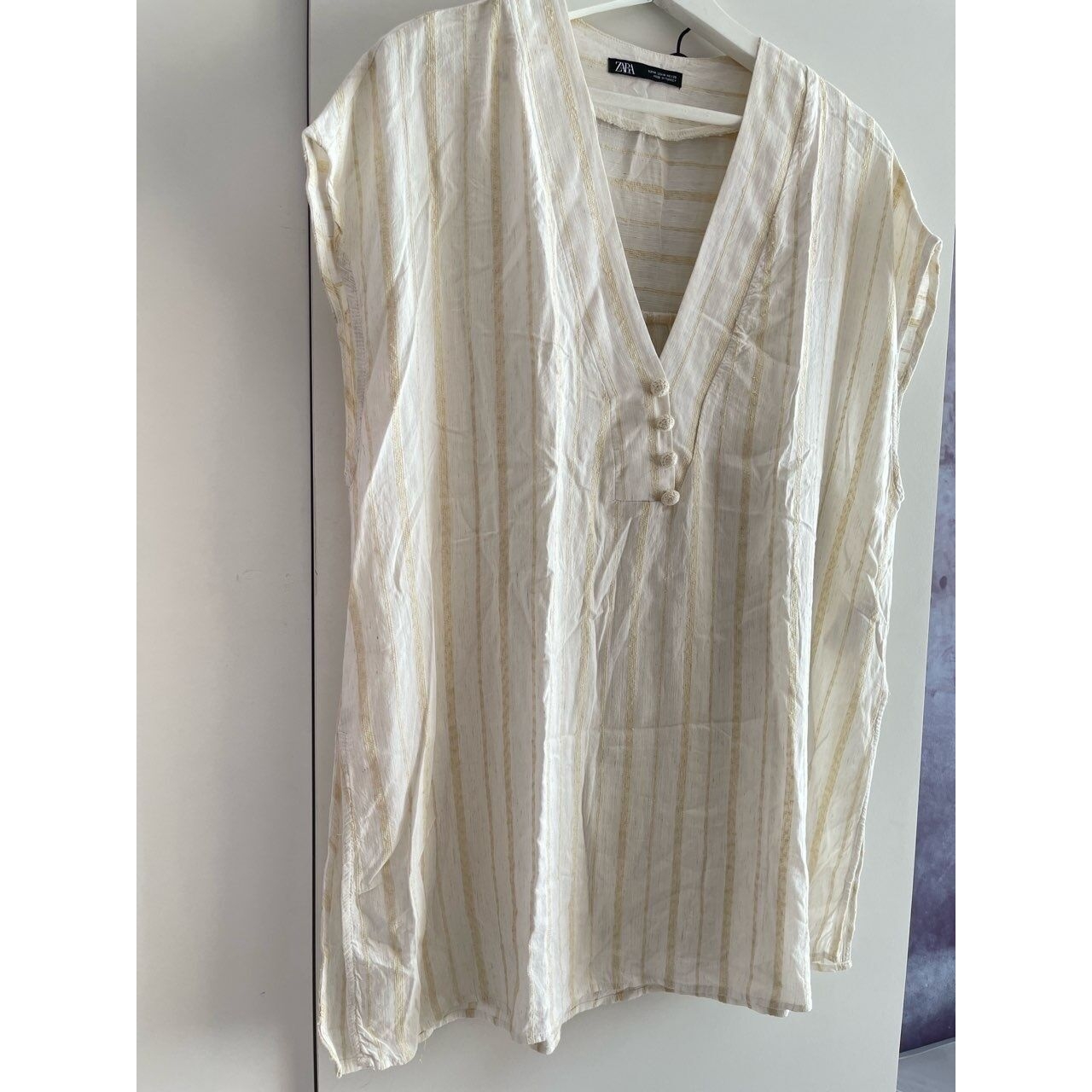 Zara Broken White Stripes Blouse