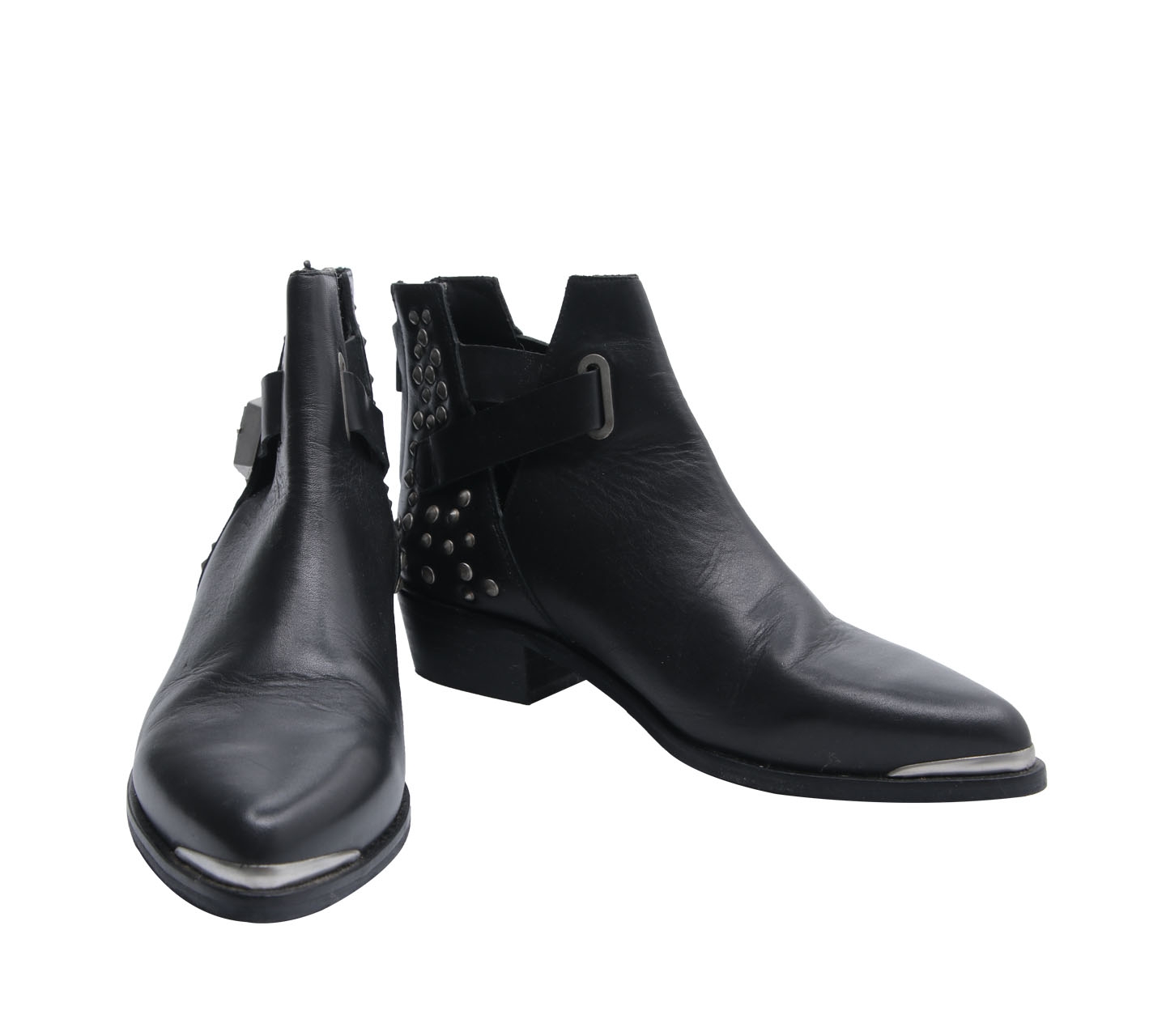 Zara Negro Black Noir Boots Heels