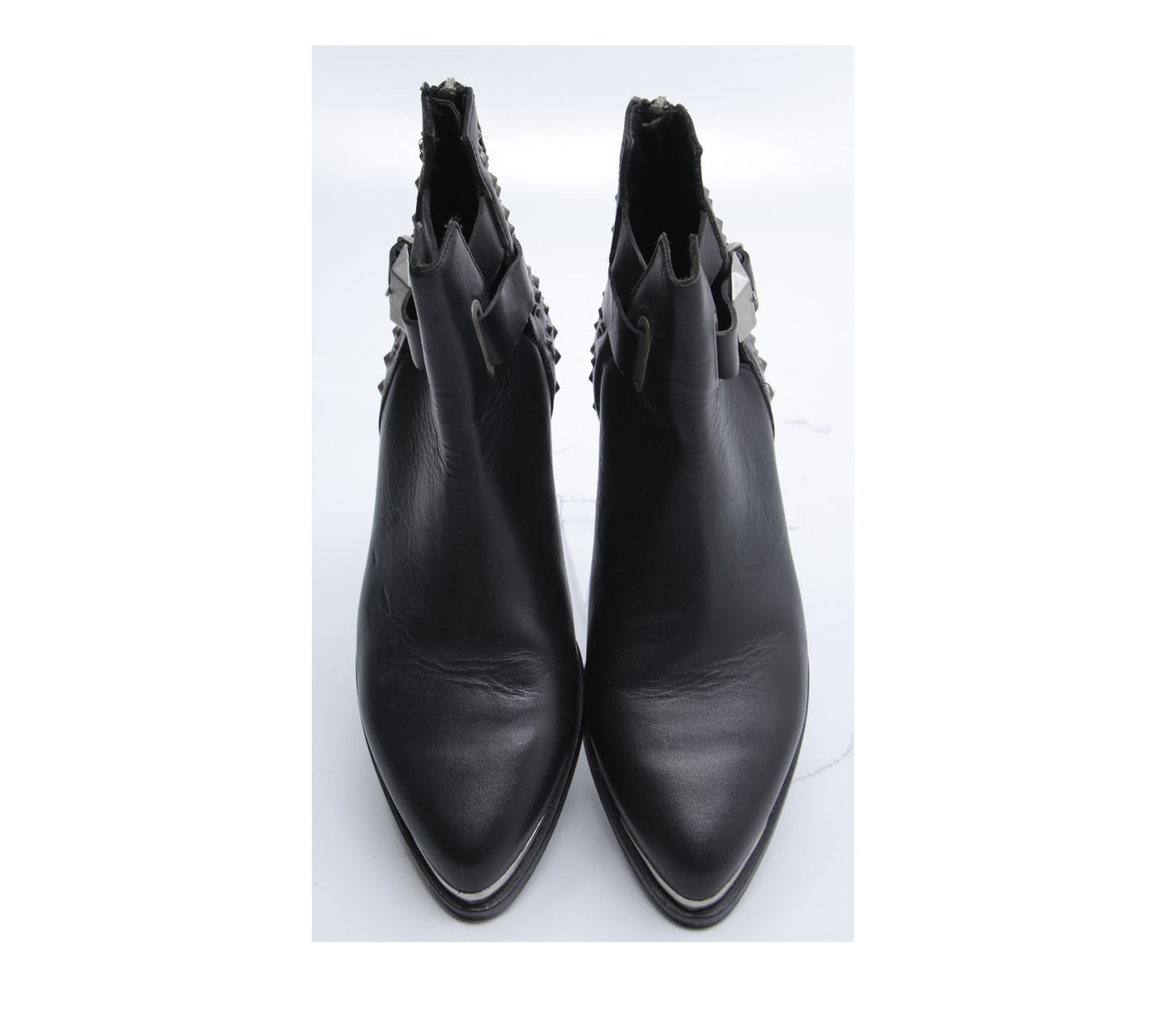 Zara Negro Black Noir Boots Heels