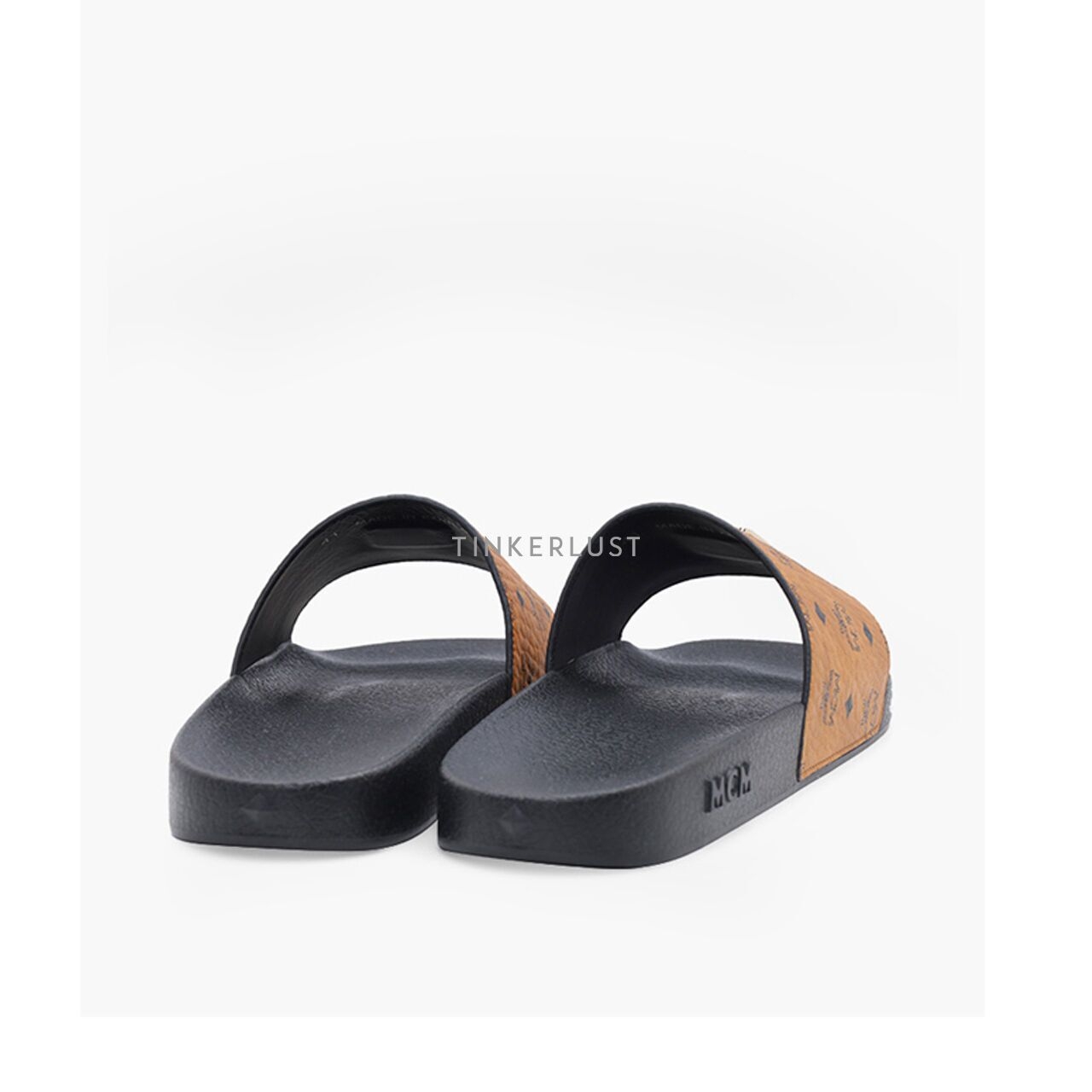 MCM Classic Rubber Slide Cognac/Black Sandals