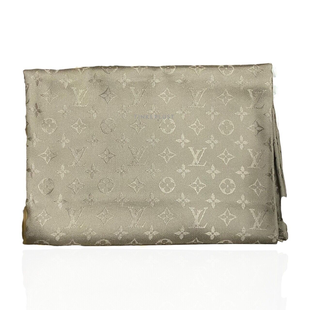 Louis Vuitton Grey Monogram Silk & Wool Scarf