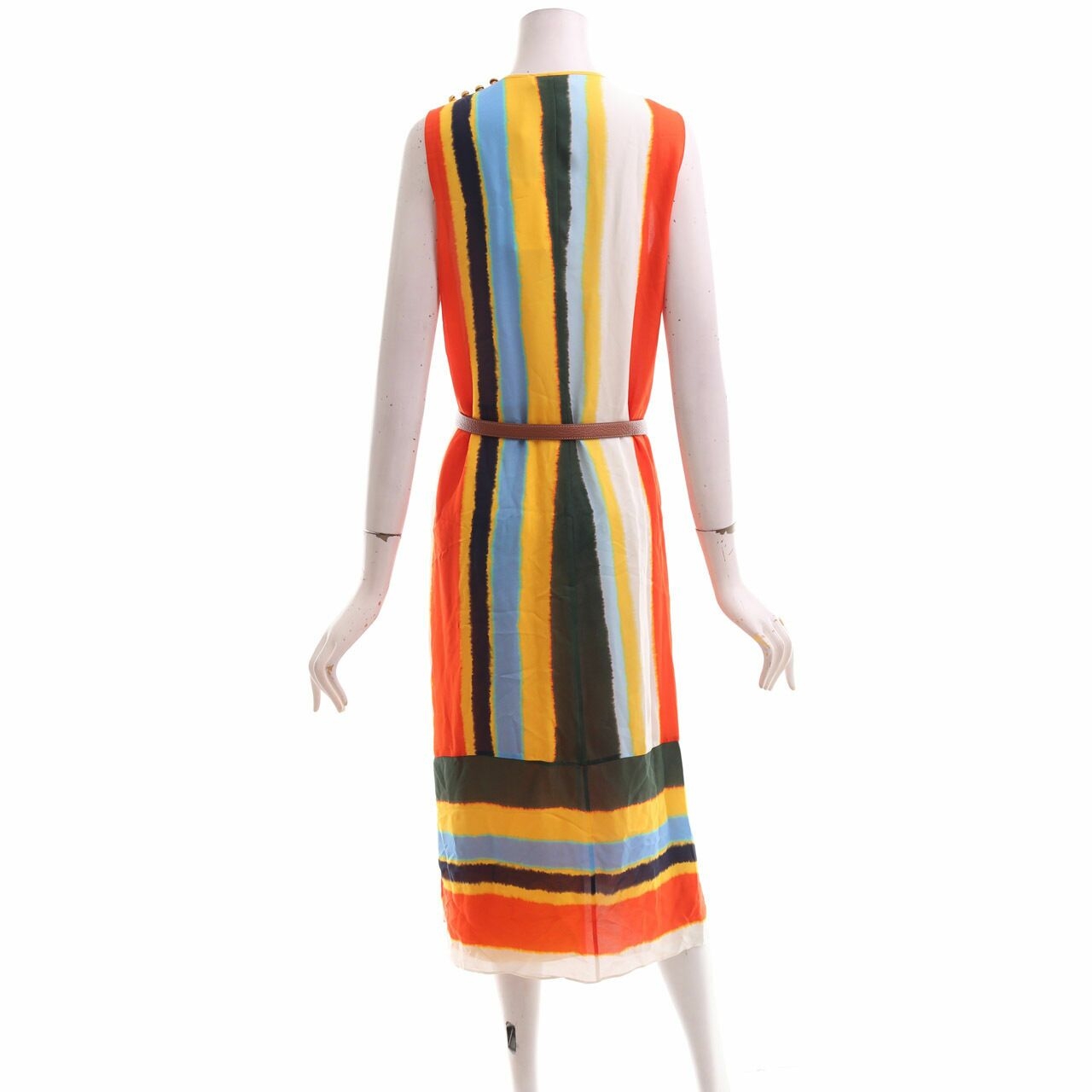 Tory Burch Multicolor Bettina Sriped Casual Midi Dress