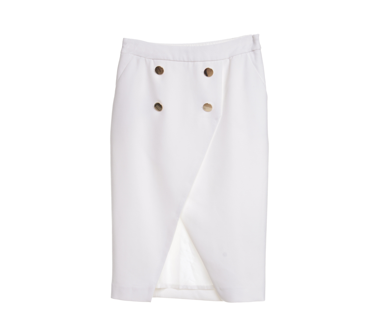 Zara White Wrap Mini Skirt