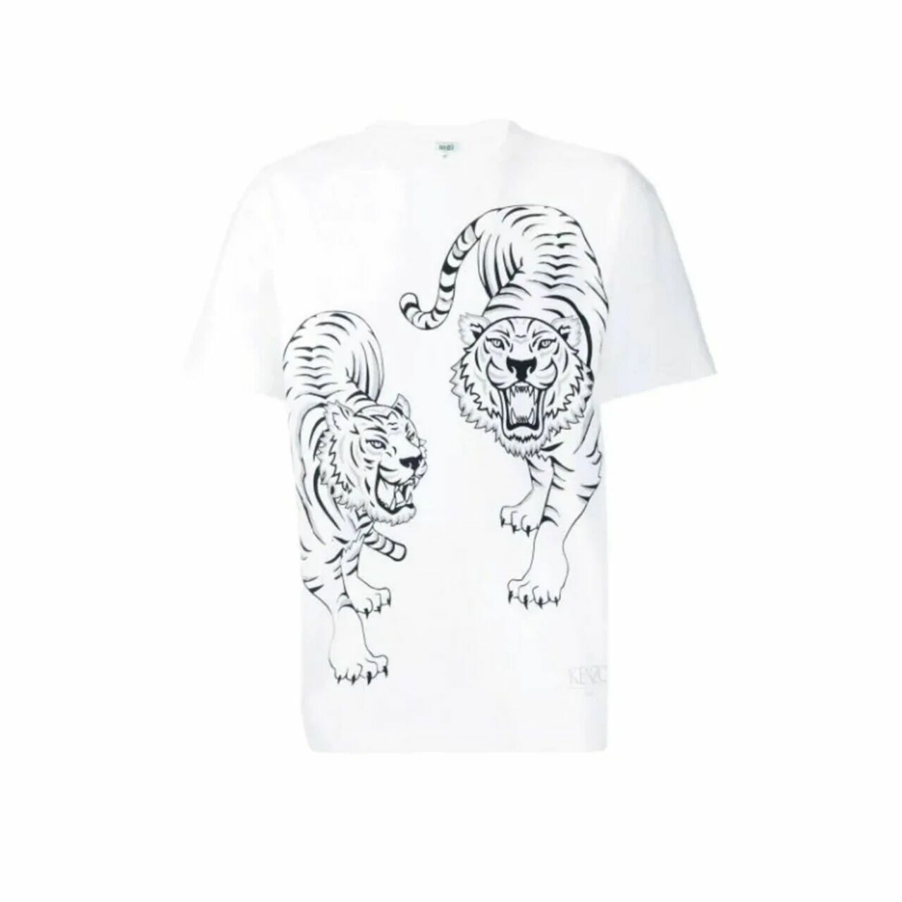 Kenzo White  Double Tiger T-Shirt
