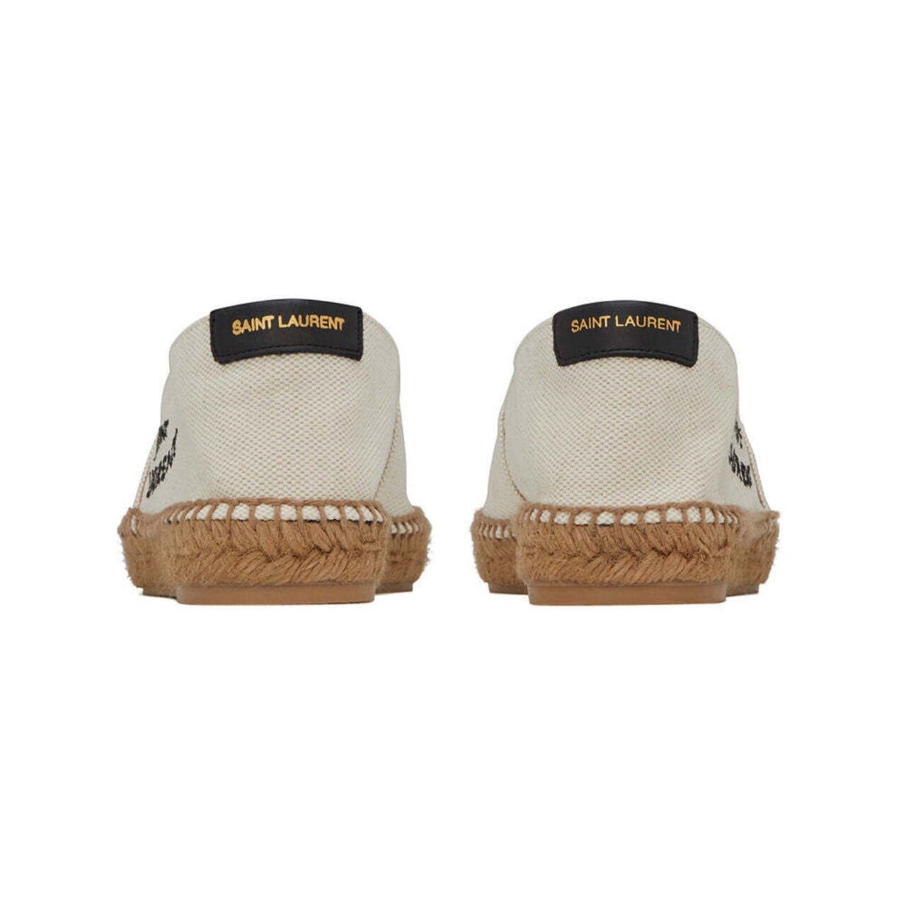 Saint Laurent Espa Embroidered Side Logo Natural Beige Woman