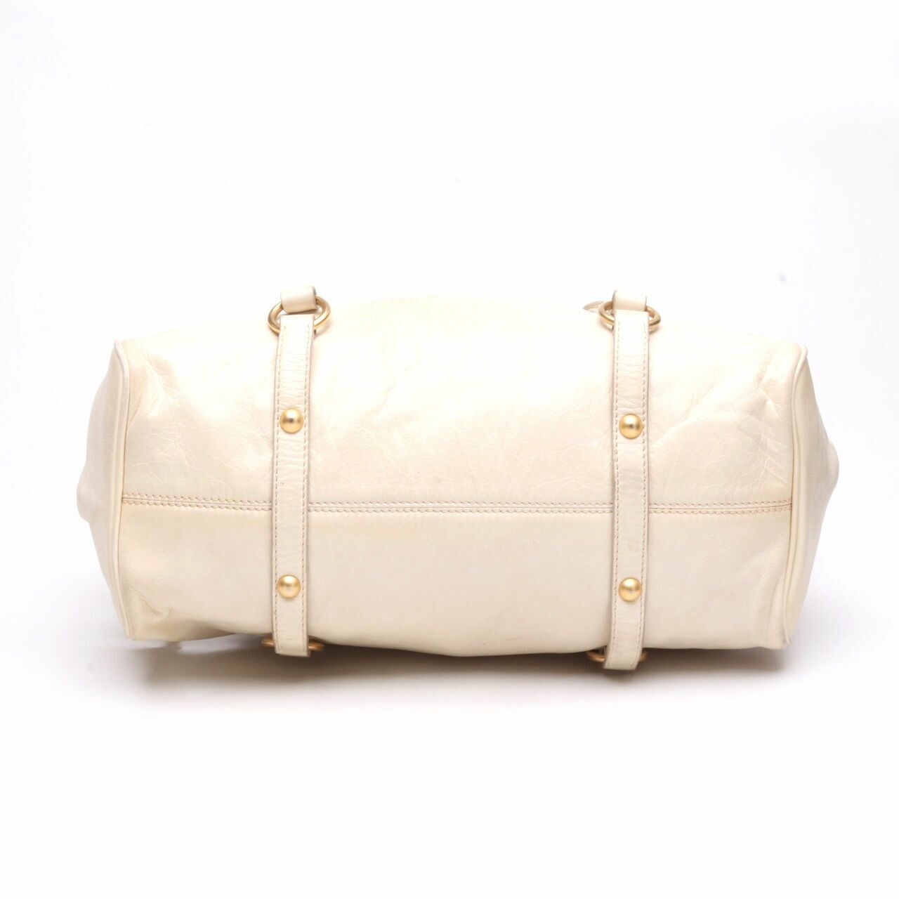 Miu Miu Vitello Lux White Leather 2 Way Shoulder Bag