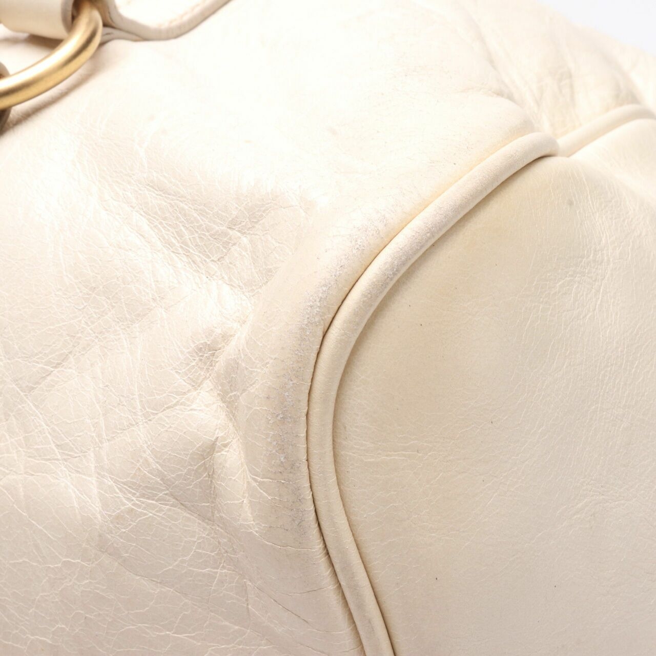 Miu Miu Vitello Lux White Leather 2 Way Shoulder Bag