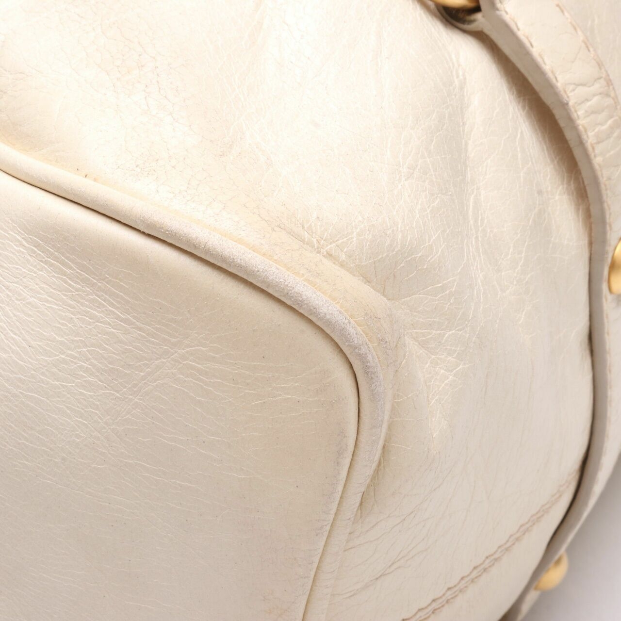 Miu Miu Vitello Lux White Leather 2 Way Shoulder Bag