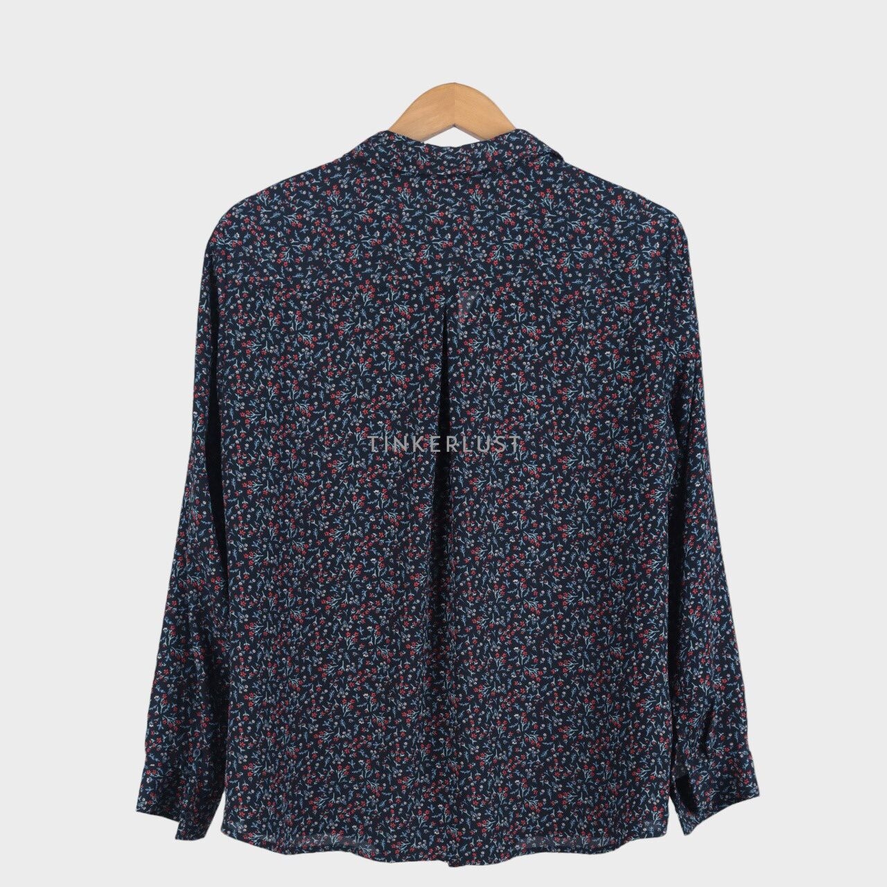 Mango Navy Floral Shirt