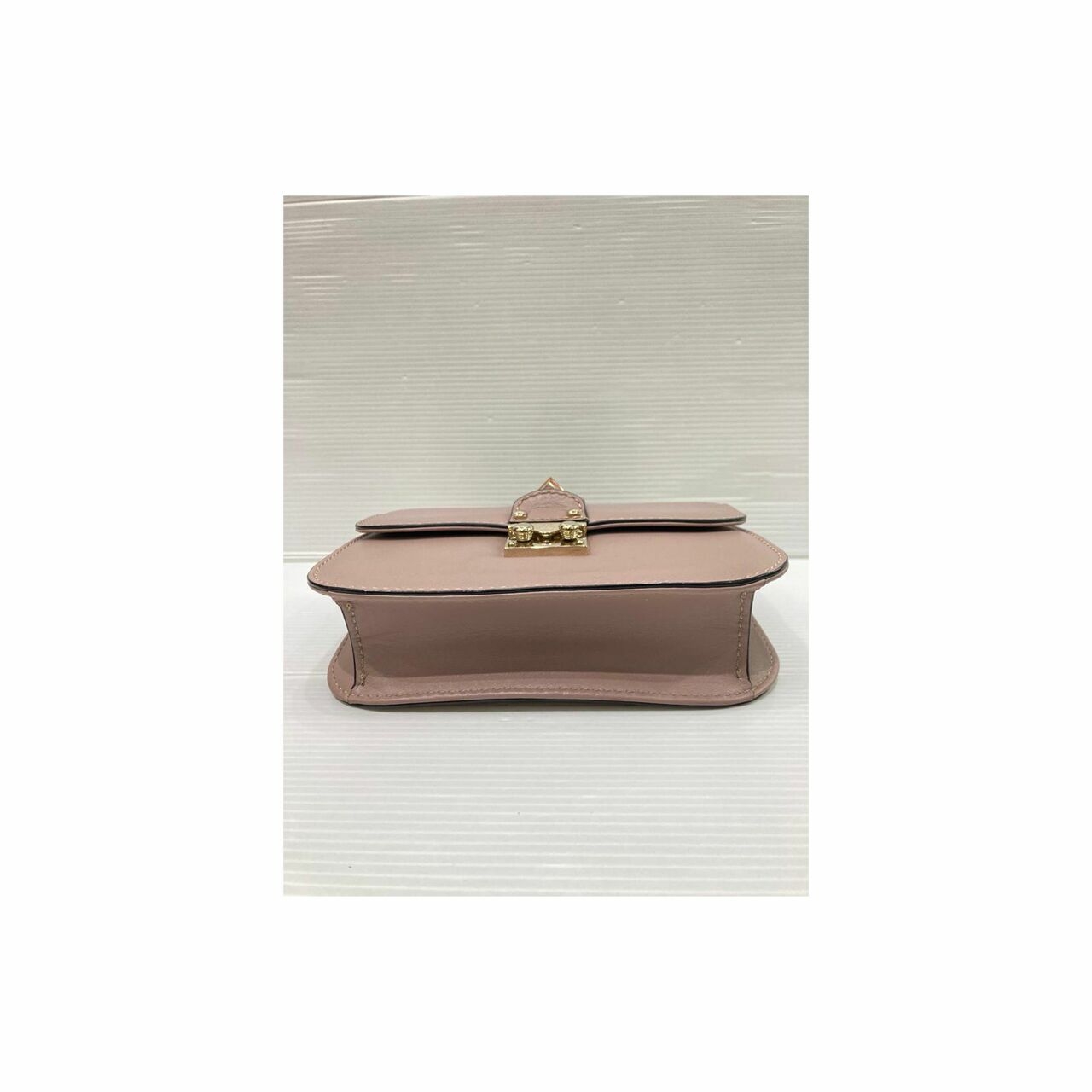 Valentino Garavani Glam Lock Mini Crocs Pink Shoulder Bag