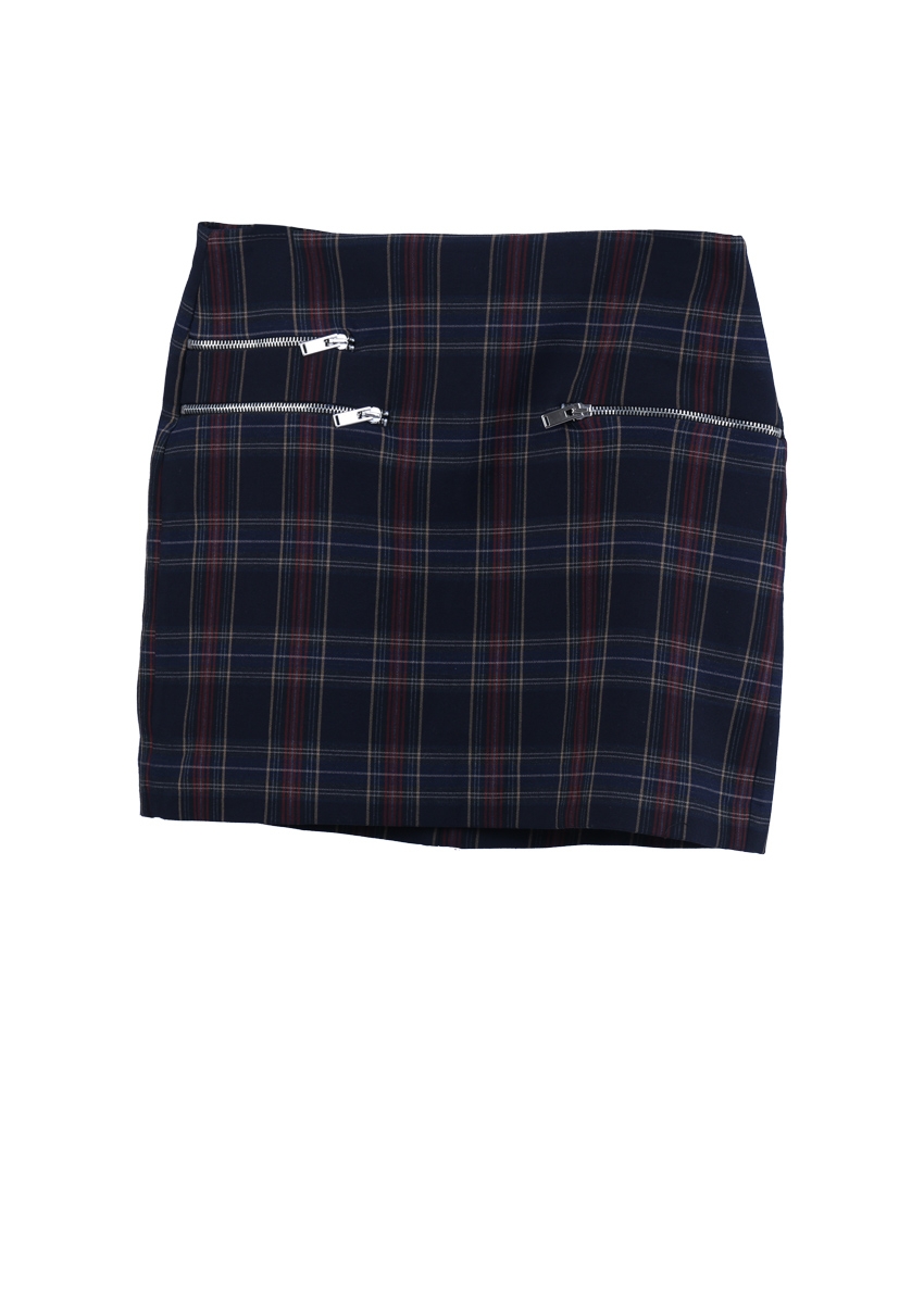 Zara Multi Colour Plaid Skirt