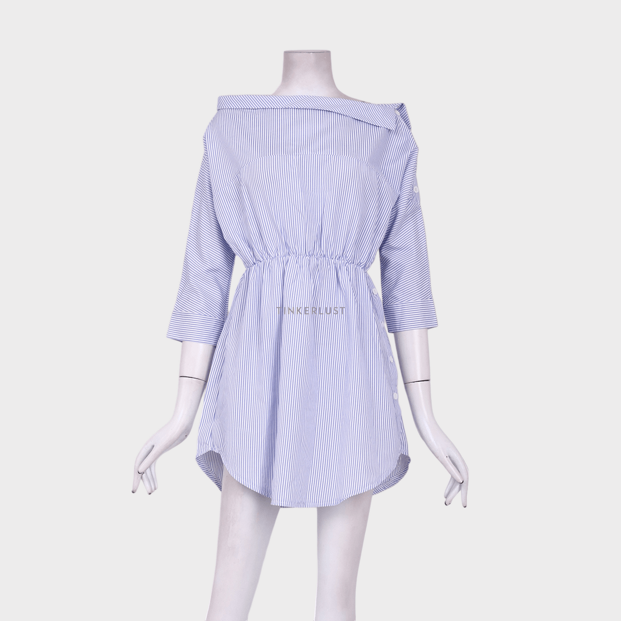 Private Collection Blue & White Stripes Tunic Blouse