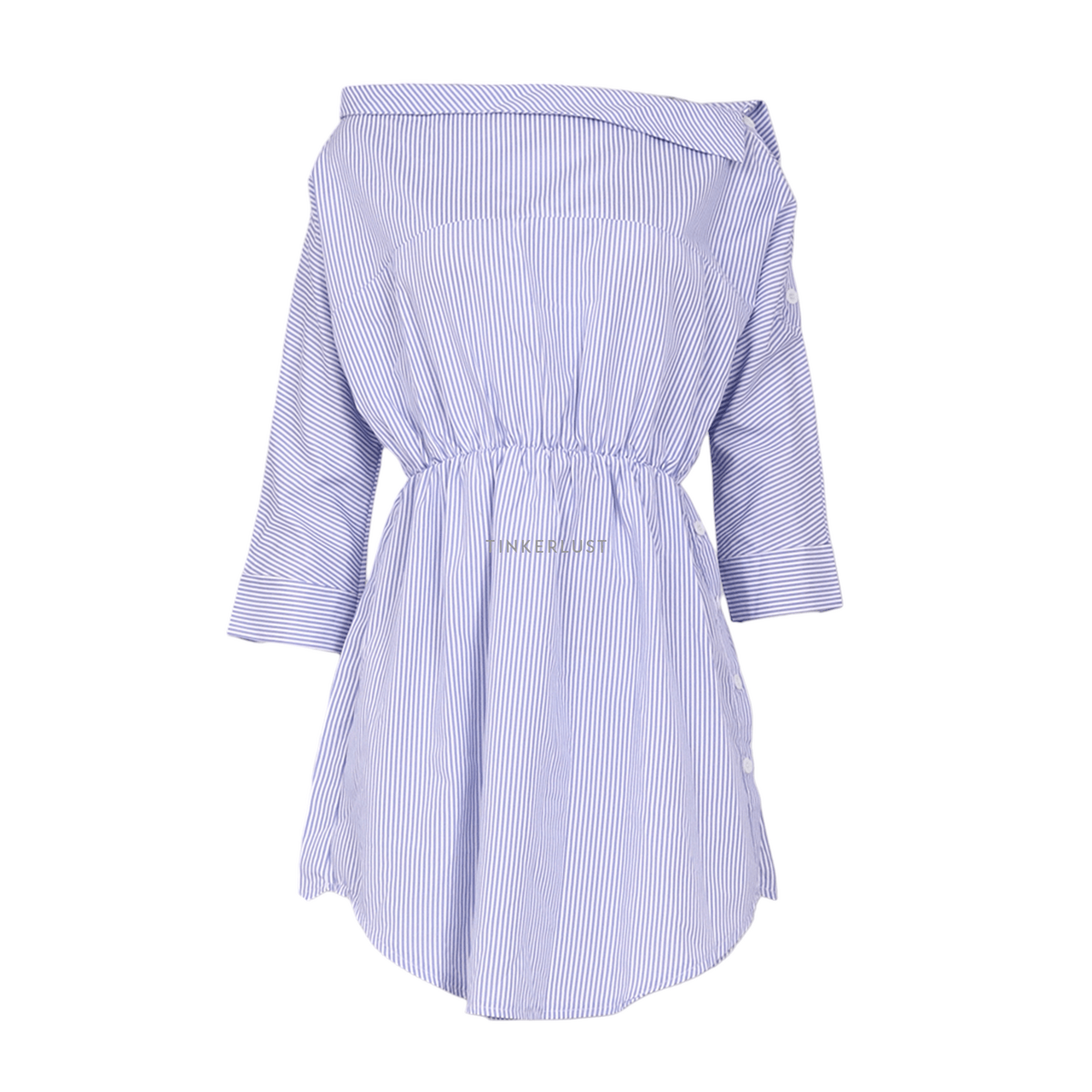 Private Collection Blue & White Stripes Tunic Blouse