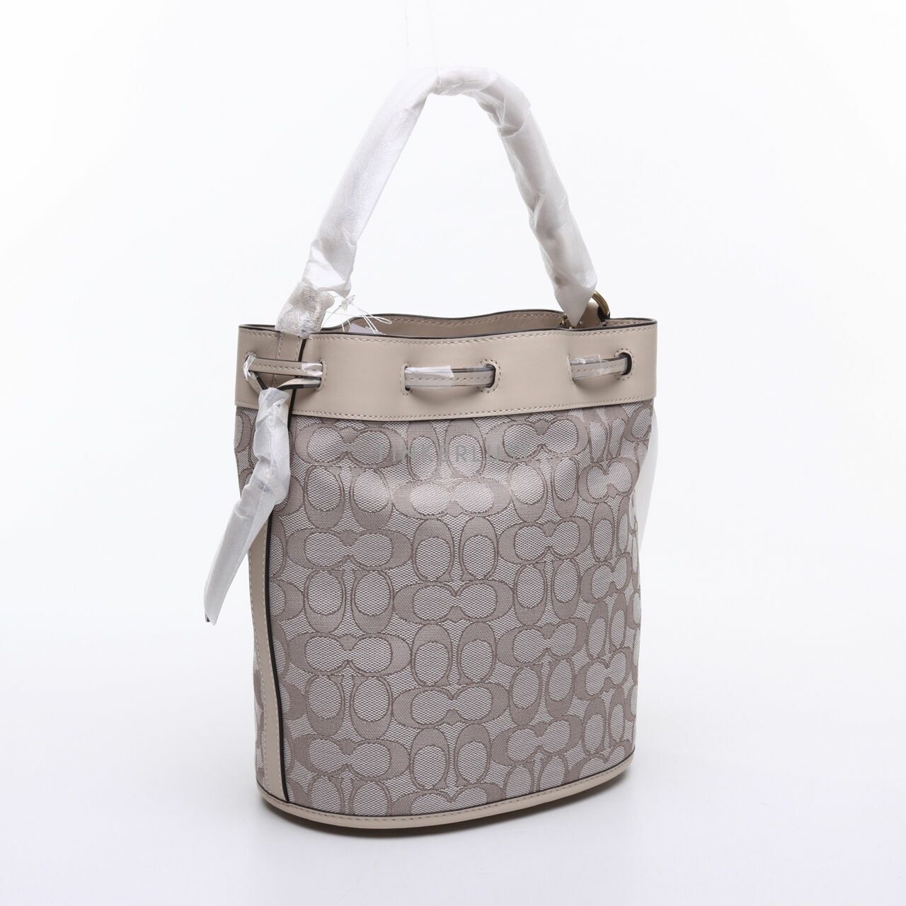 Coach C3853 Field Bucket Bag In Signature Jacquard Stone Ivory Sling Bag