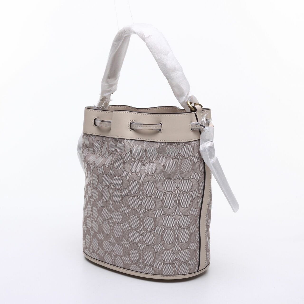 Coach C3853 Field Bucket Bag In Signature Jacquard Stone Ivory Sling Bag