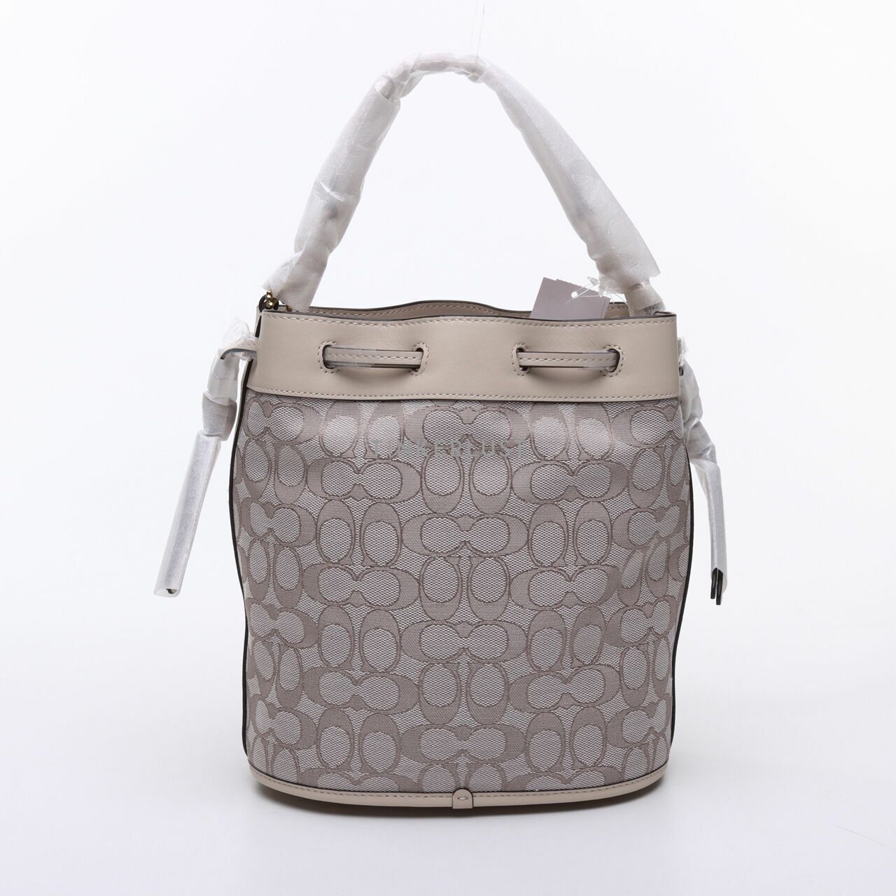 Coach C3853 Field Bucket Bag In Signature Jacquard Stone Ivory Sling Bag