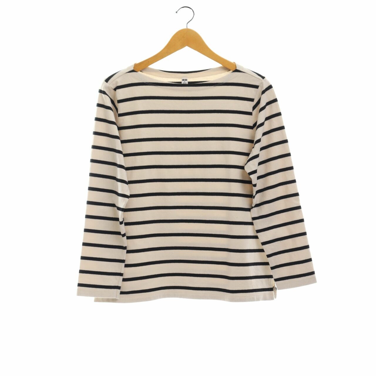 UNIQLO Black & Off White Stripes Blouse