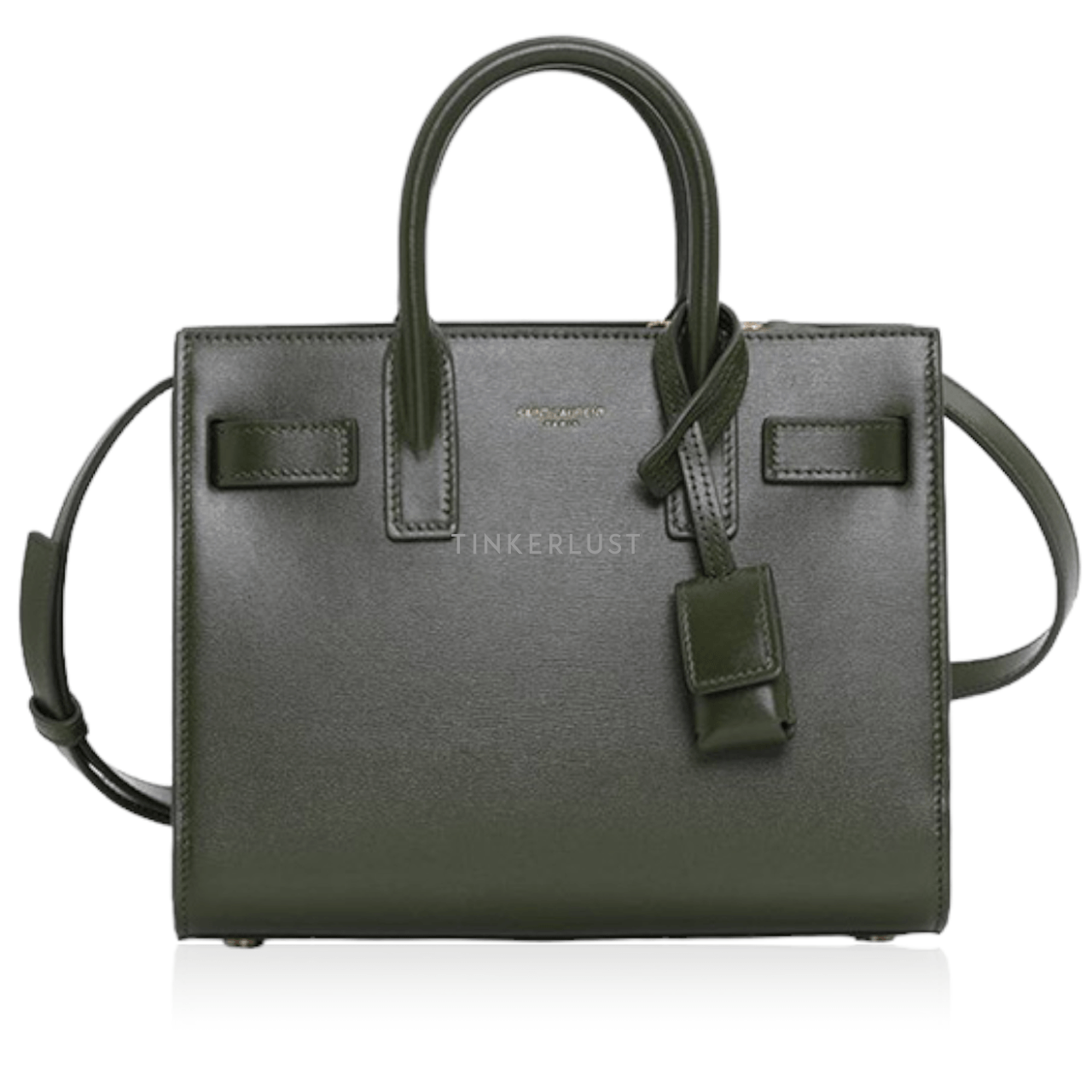 Saint Laurent Nano Sac de Jour in Dark Pine Smooth Leather Satchel