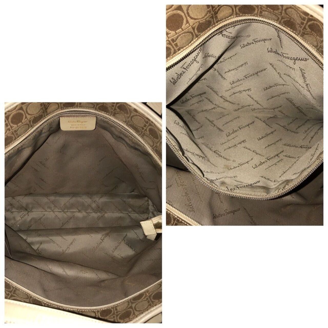 Salvatore Ferragamo Beige Tote Bag