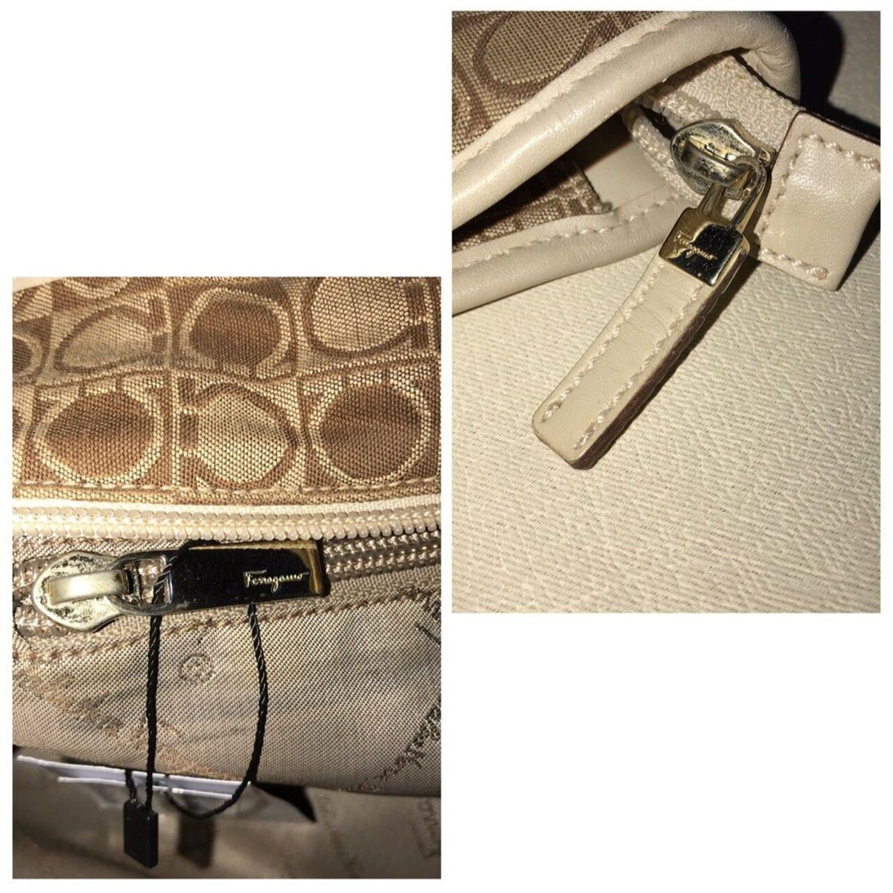 Salvatore Ferragamo Beige Tote Bag