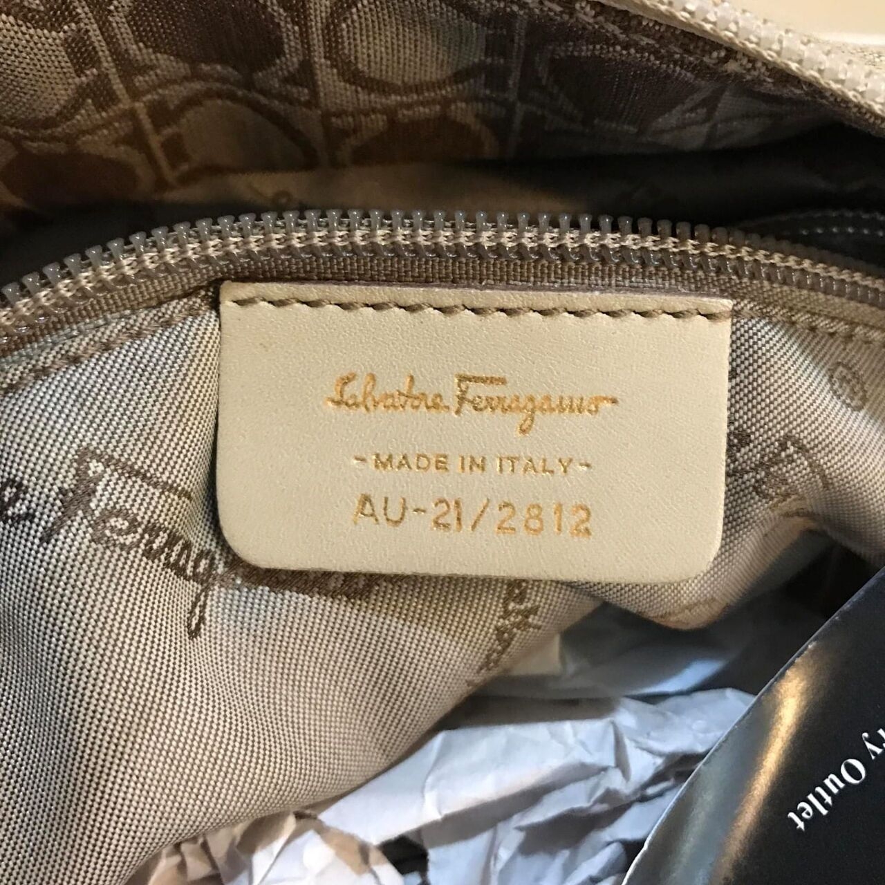 Salvatore Ferragamo Beige Tote Bag