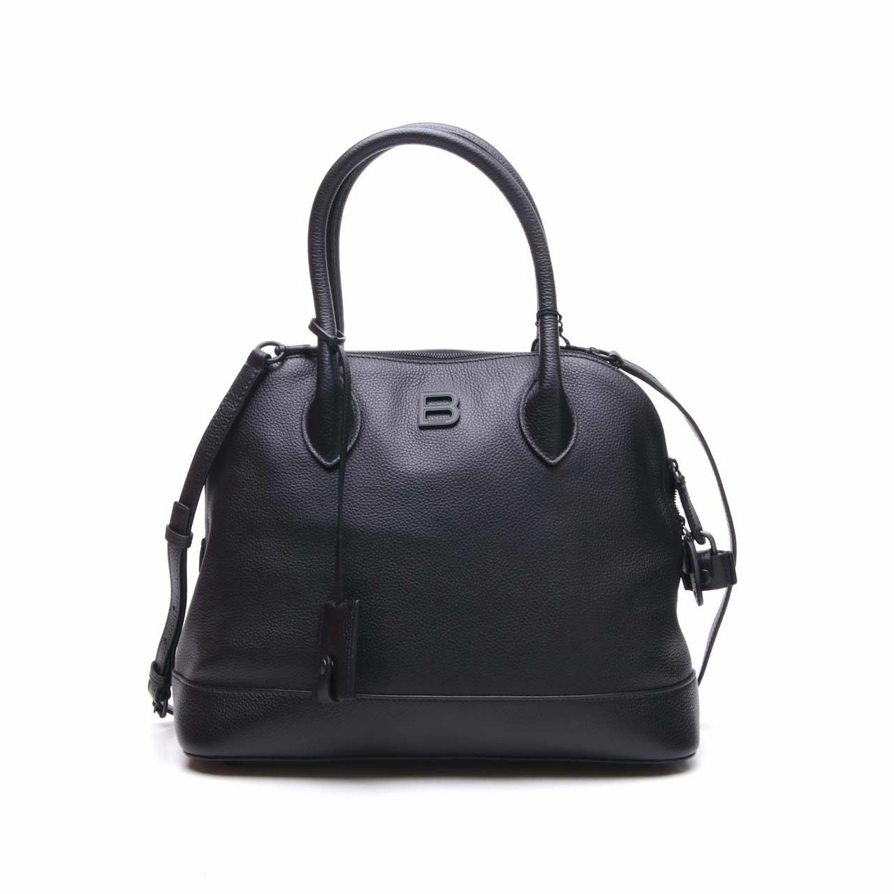 Balenciaga Supple Calfskin Ville Top Handle Bag Black 