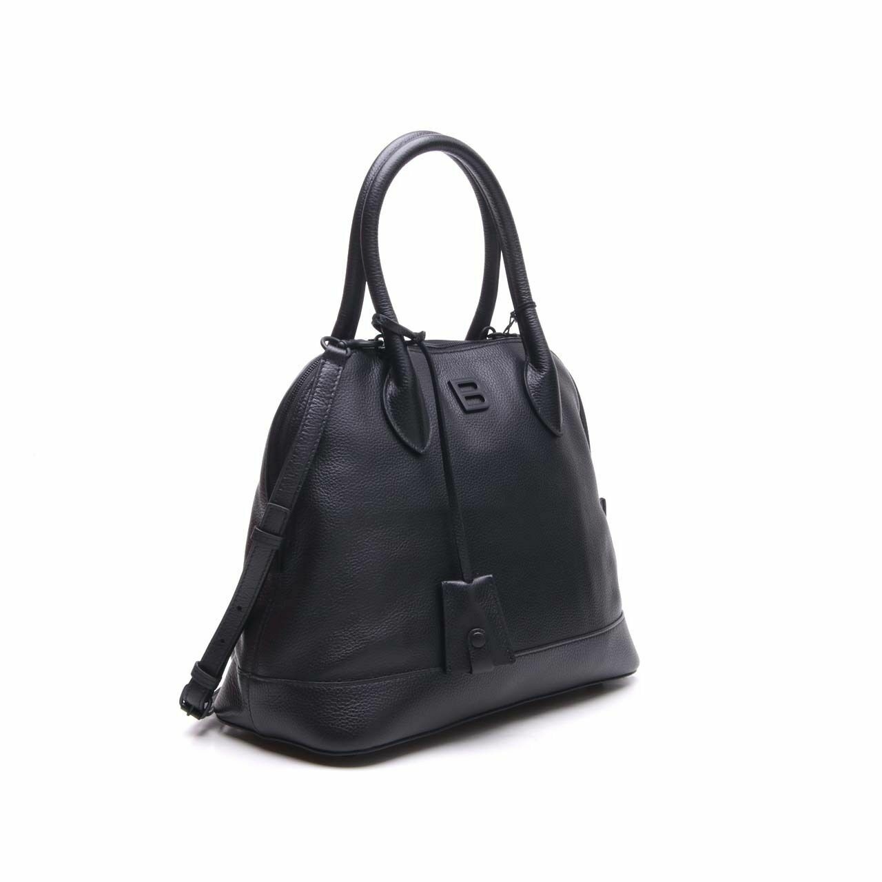 Balenciaga Supple Calfskin Ville Top Handle Bag Black 