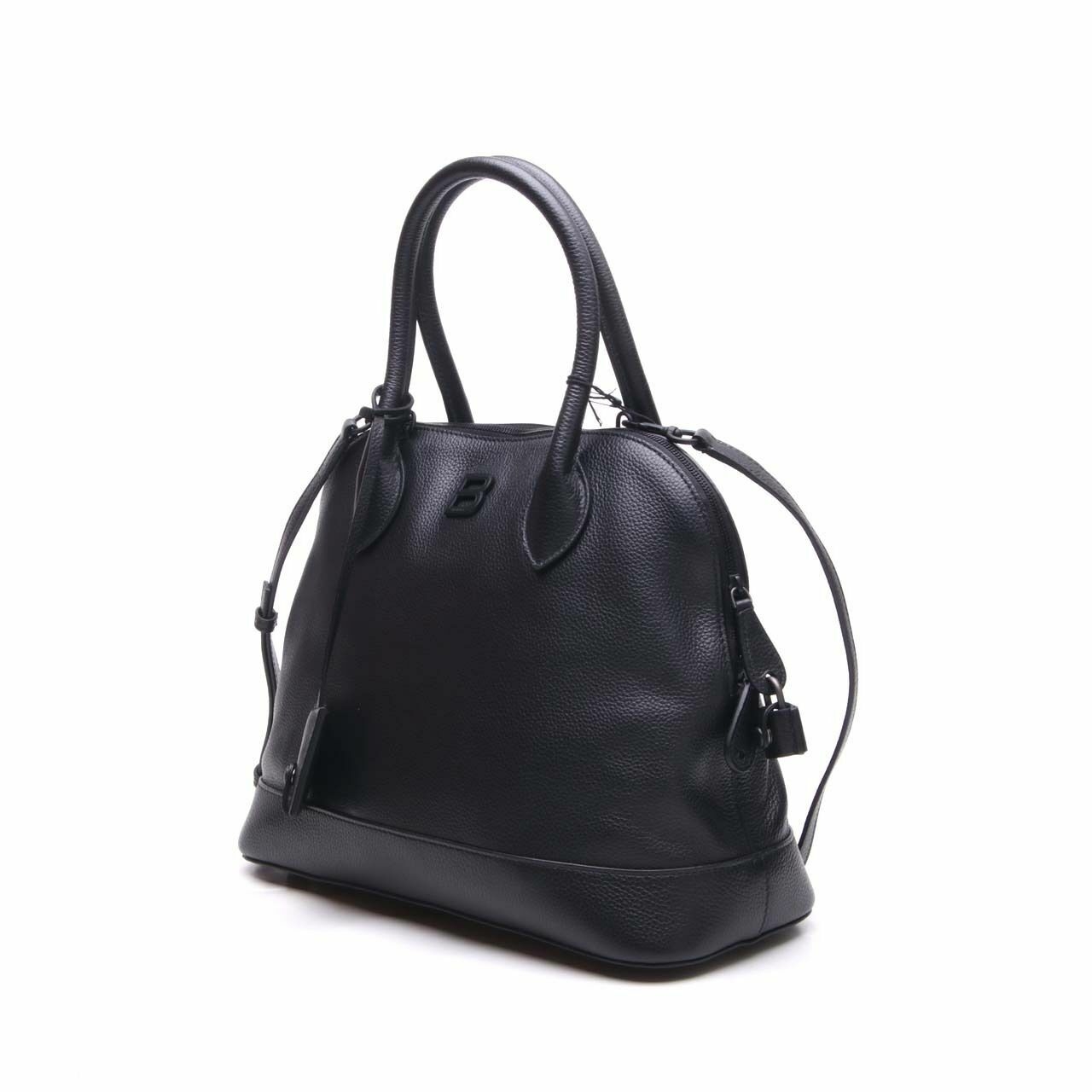 Balenciaga Supple Calfskin Ville Top Handle Bag Black 