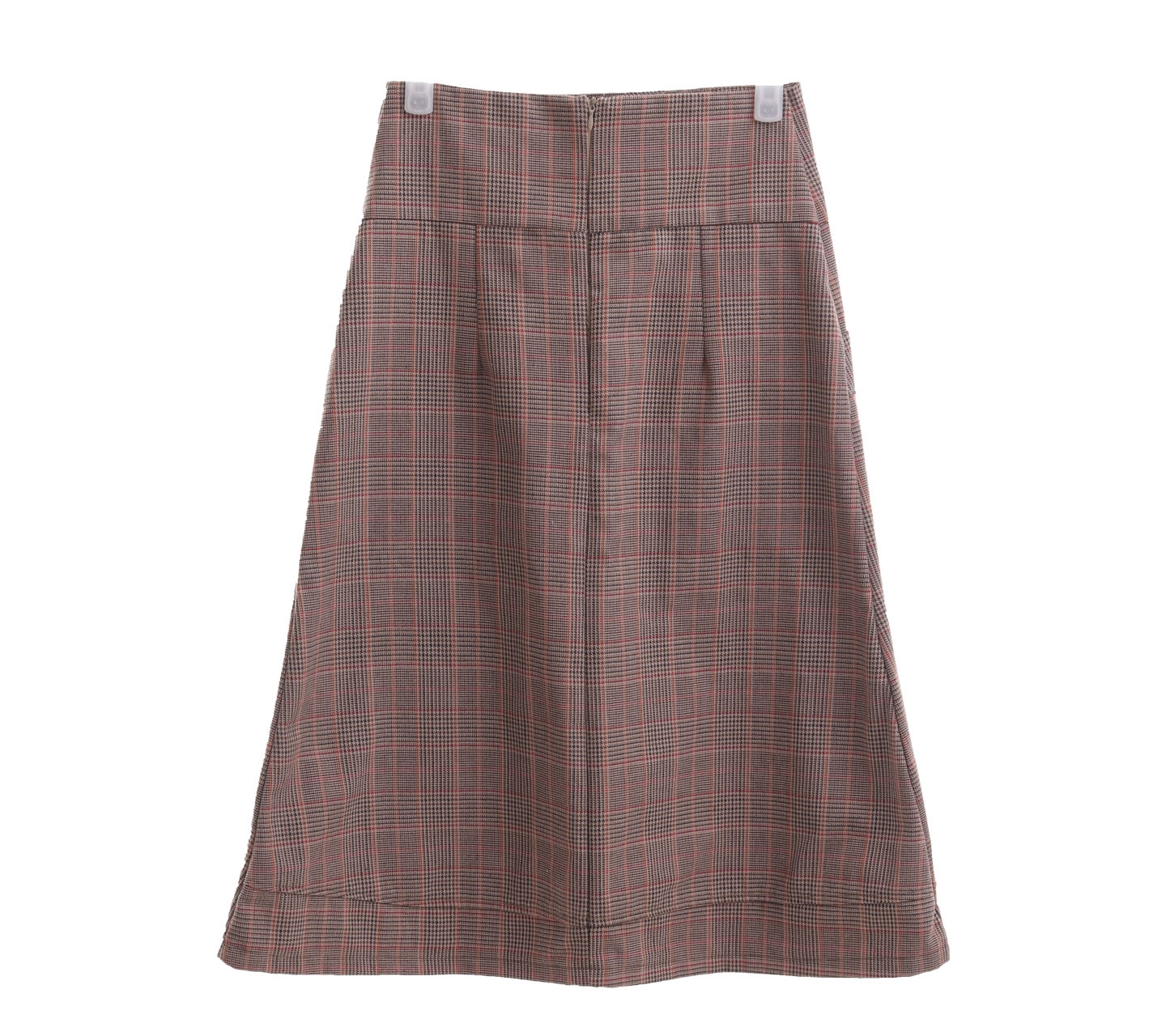 Front Row Brown Houndstooth Midi Skirt