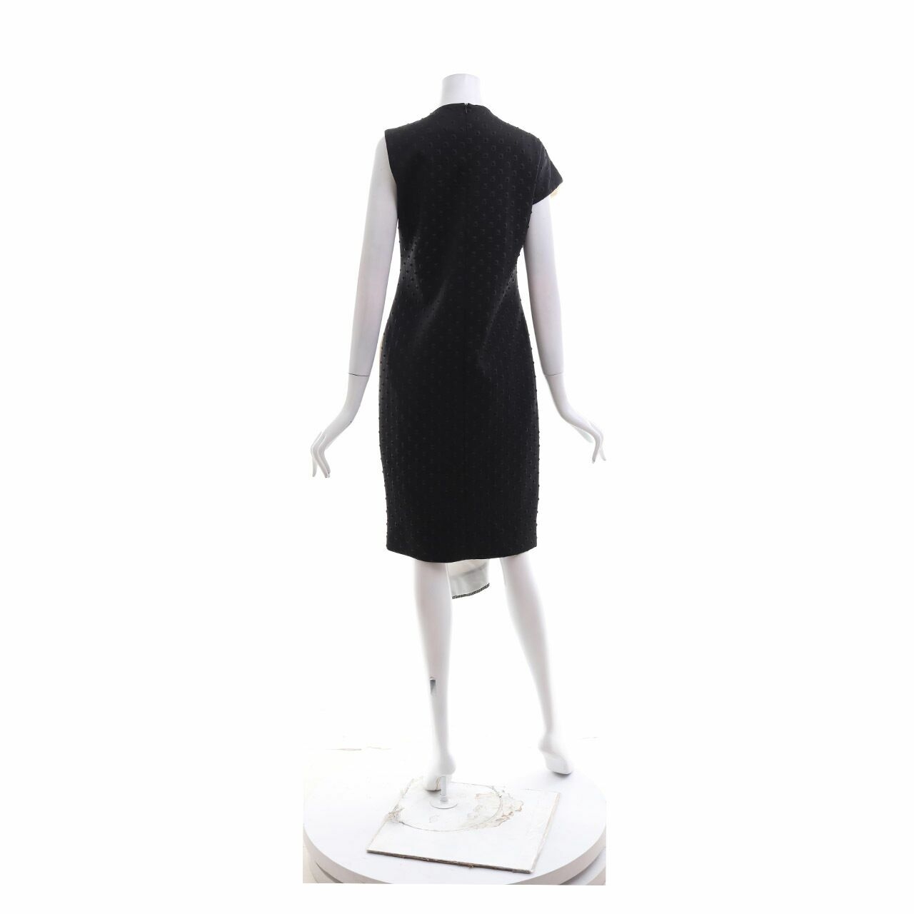 Major Minor for Senayan City Black & White Mesh scuba Midi Dress