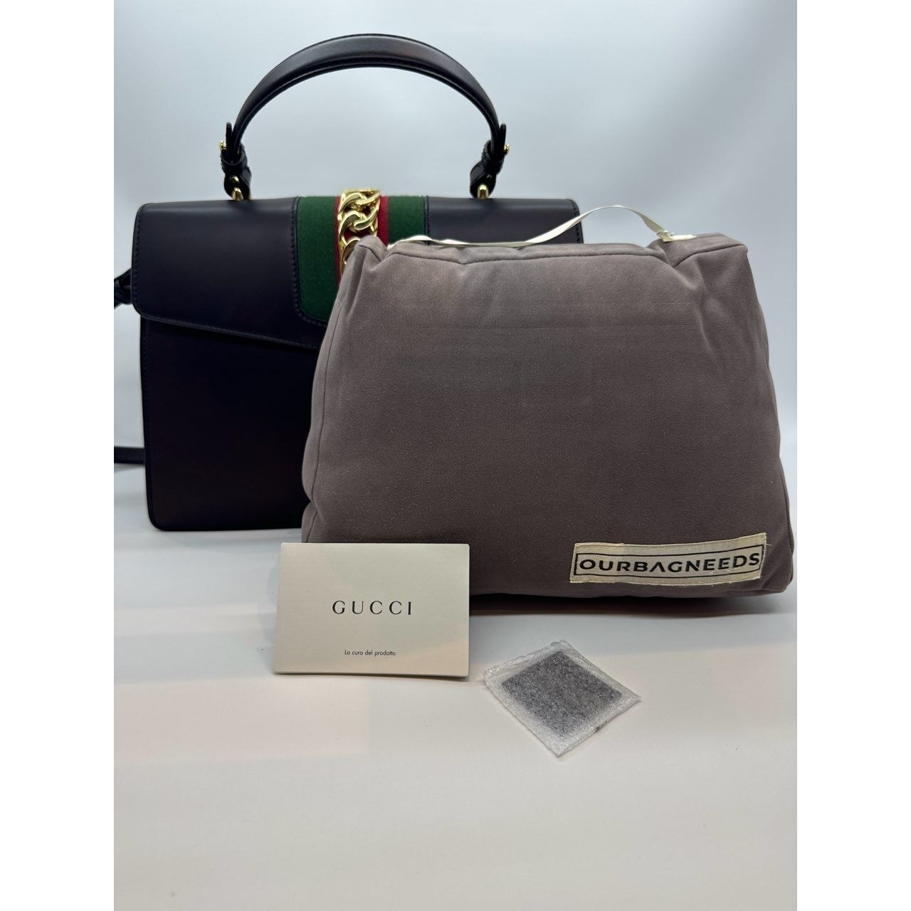 Gucci Sylvie Black Top Handle Bag