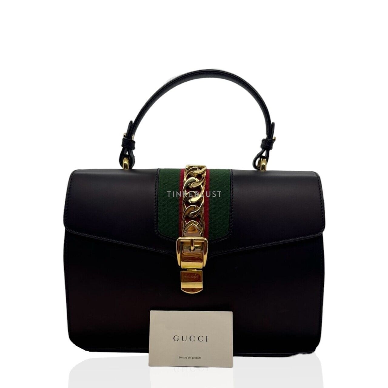 Gucci Sylvie Black Top Handle Bag