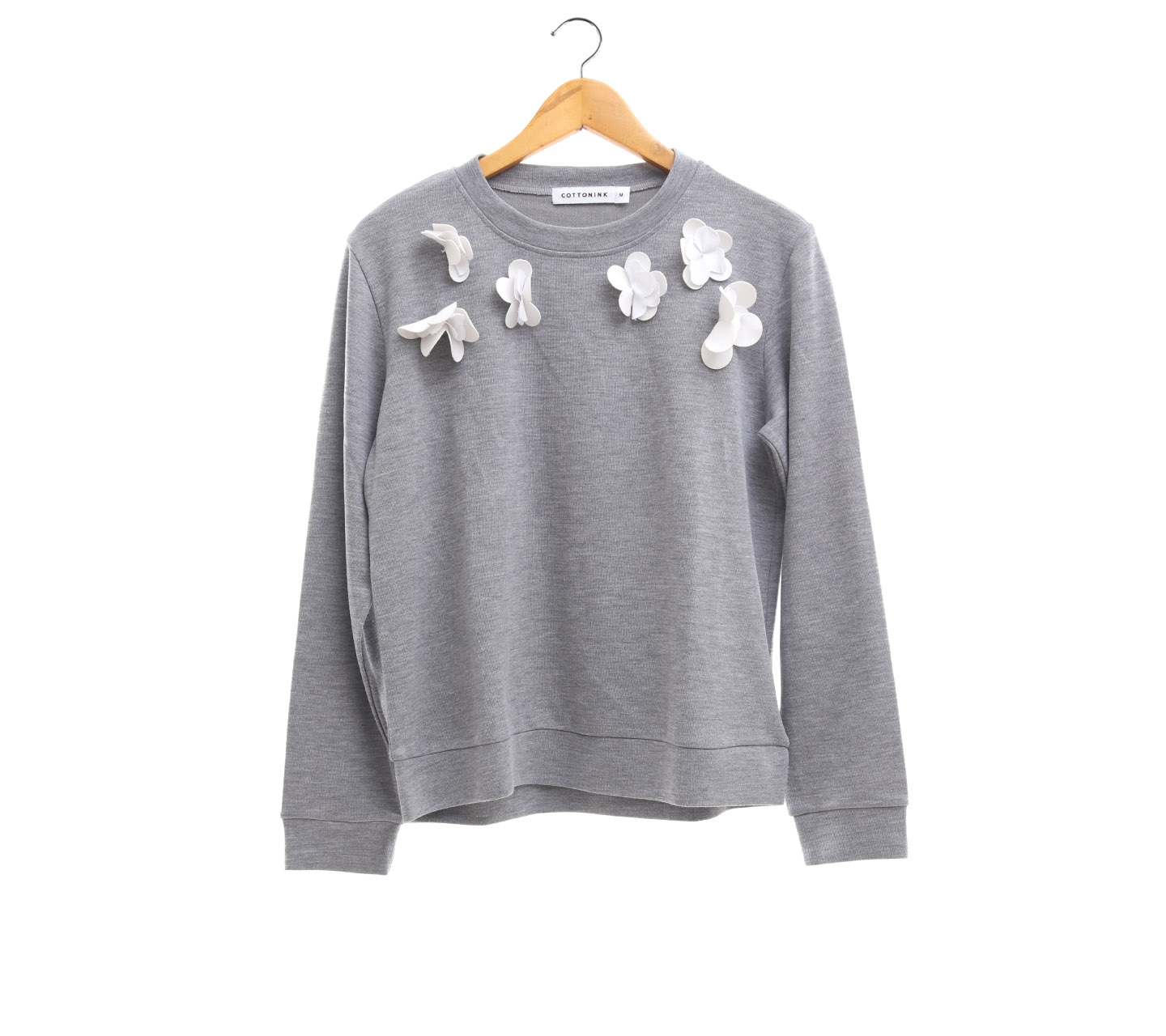 Cottonink Grey Floral Sweater