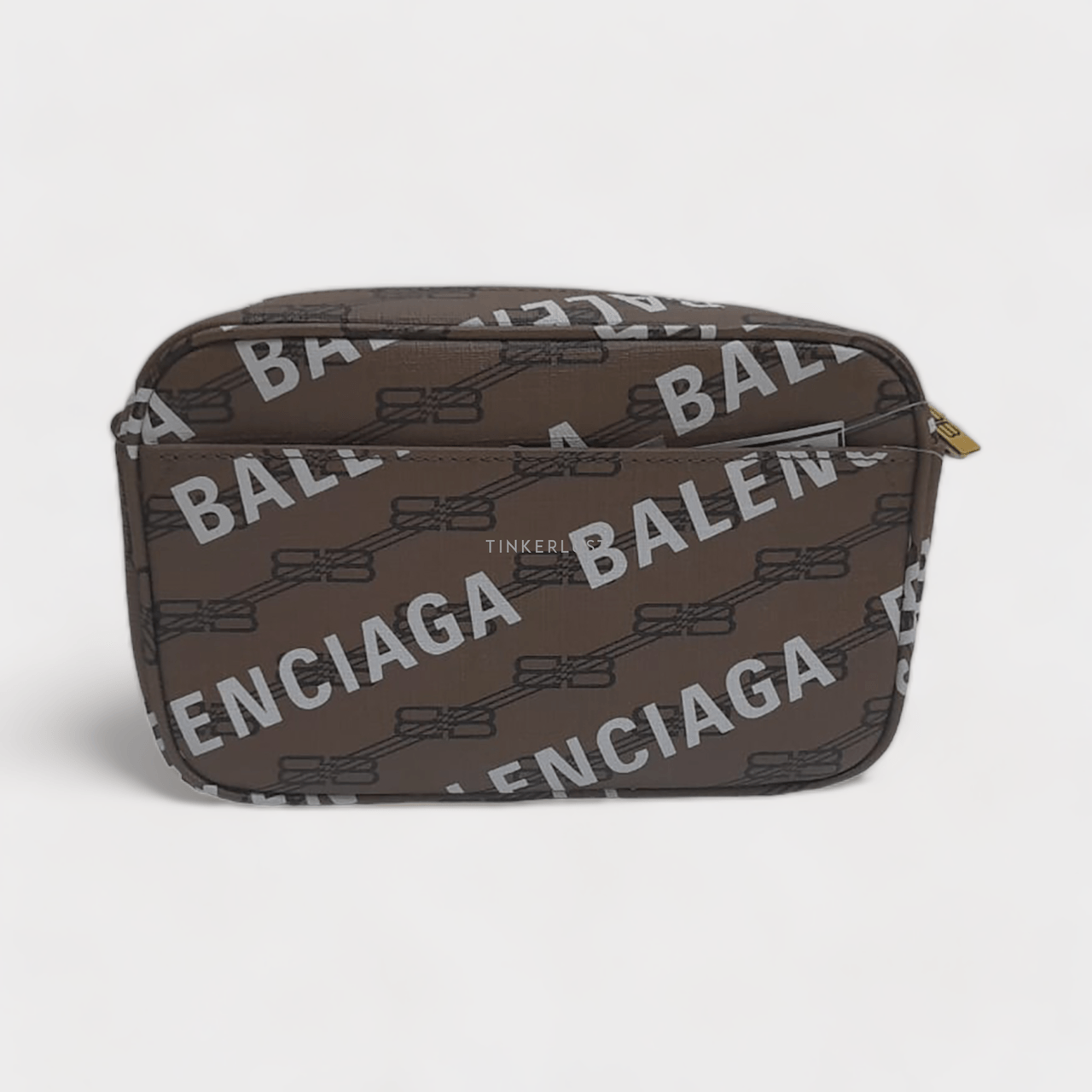 Balenciaga Camera Bag BB Monogram Brown/White