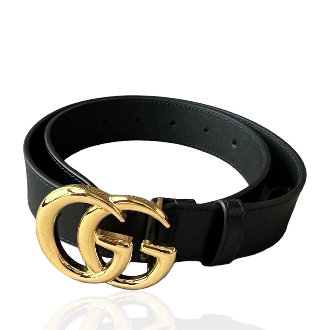 Gucci Marmont Black Leather Belt