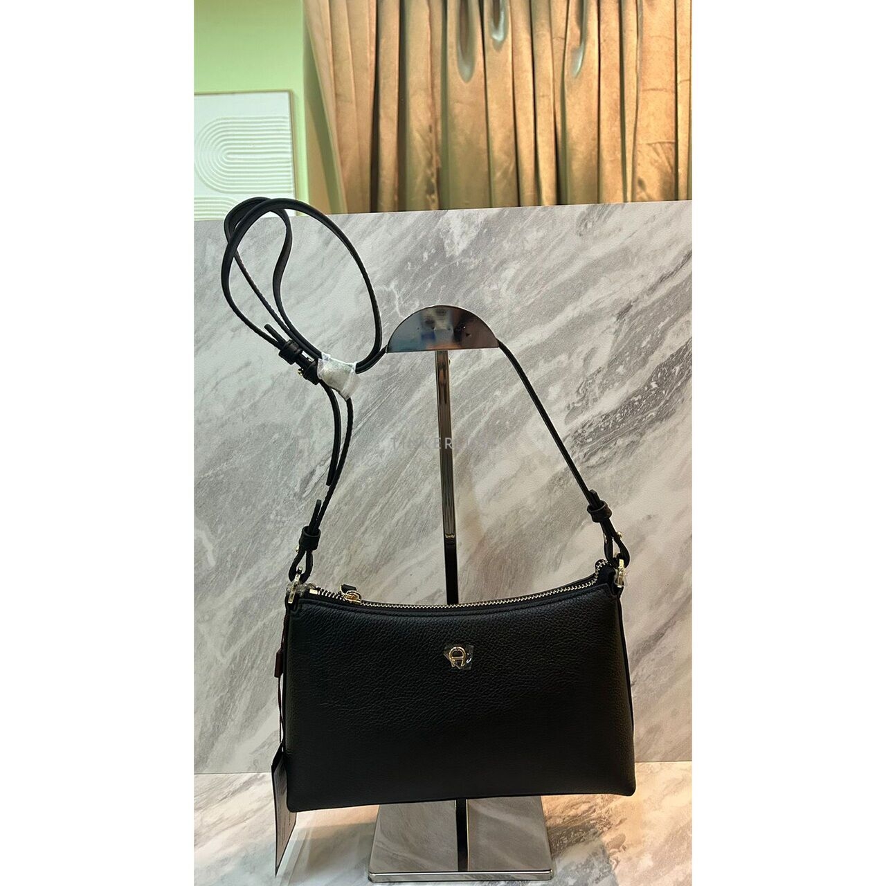 Aigner Juna Pochette Black Shoulder Bag