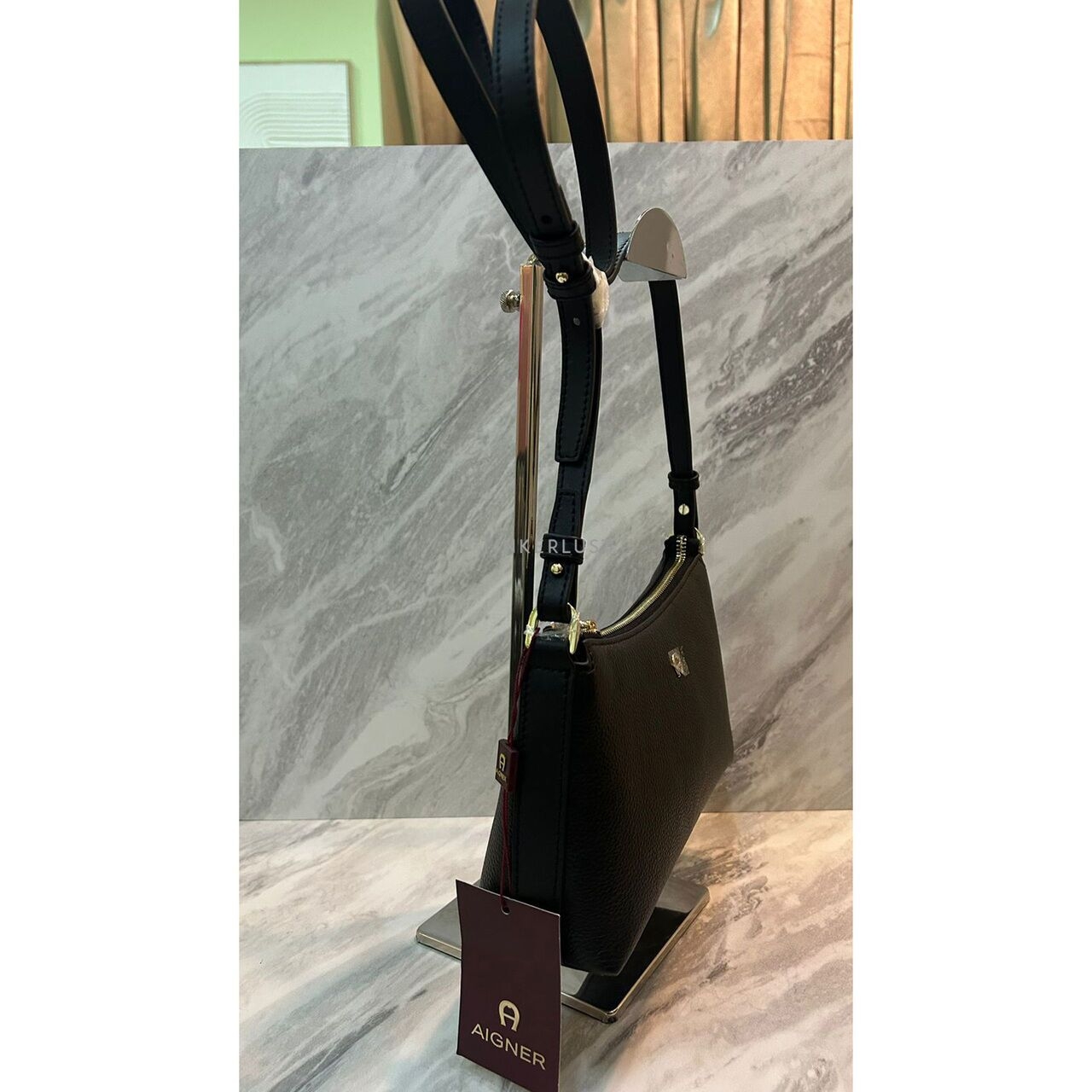 Aigner Juna Pochette Black Shoulder Bag