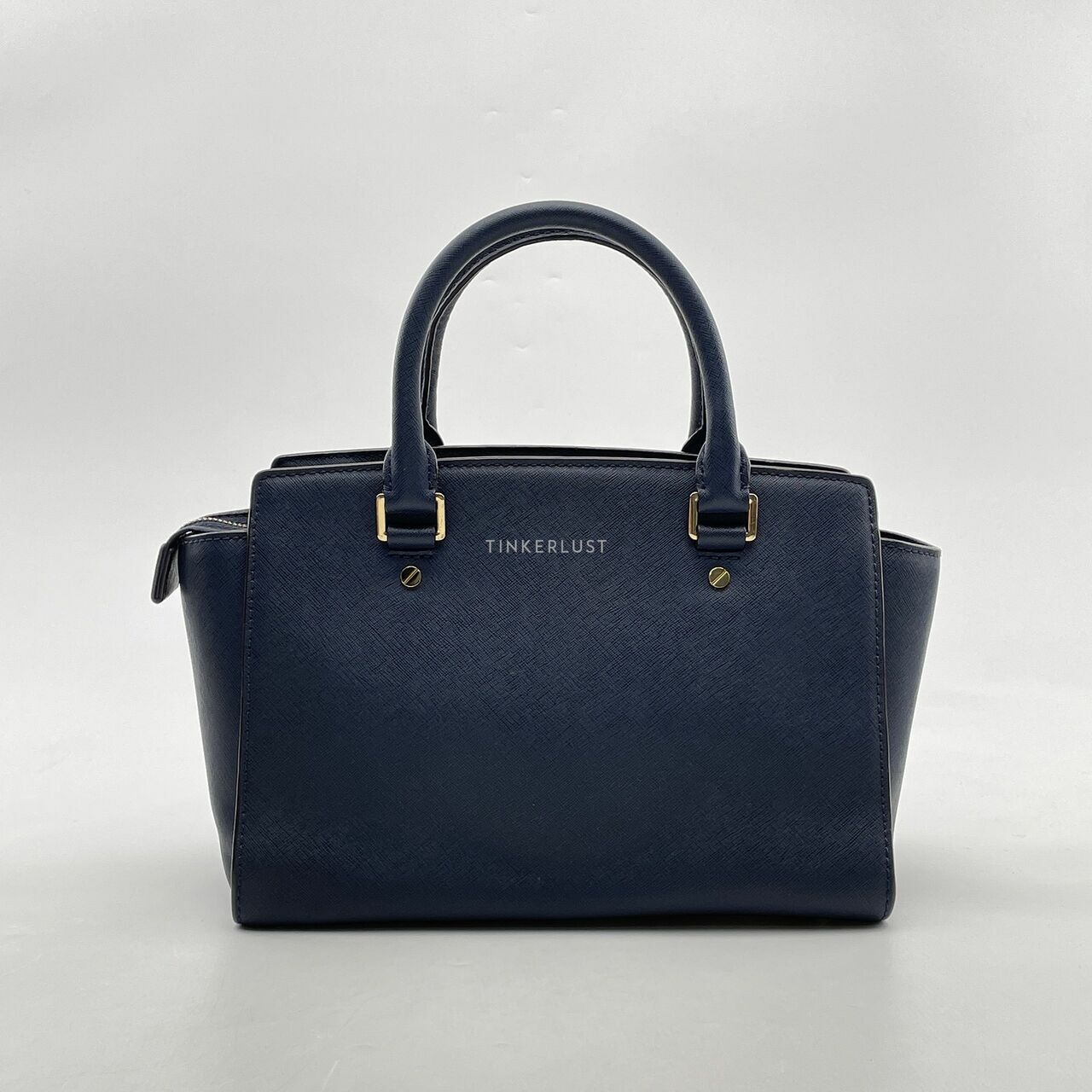 Michael Kors Navy Saffiano Selma Medium Satchel