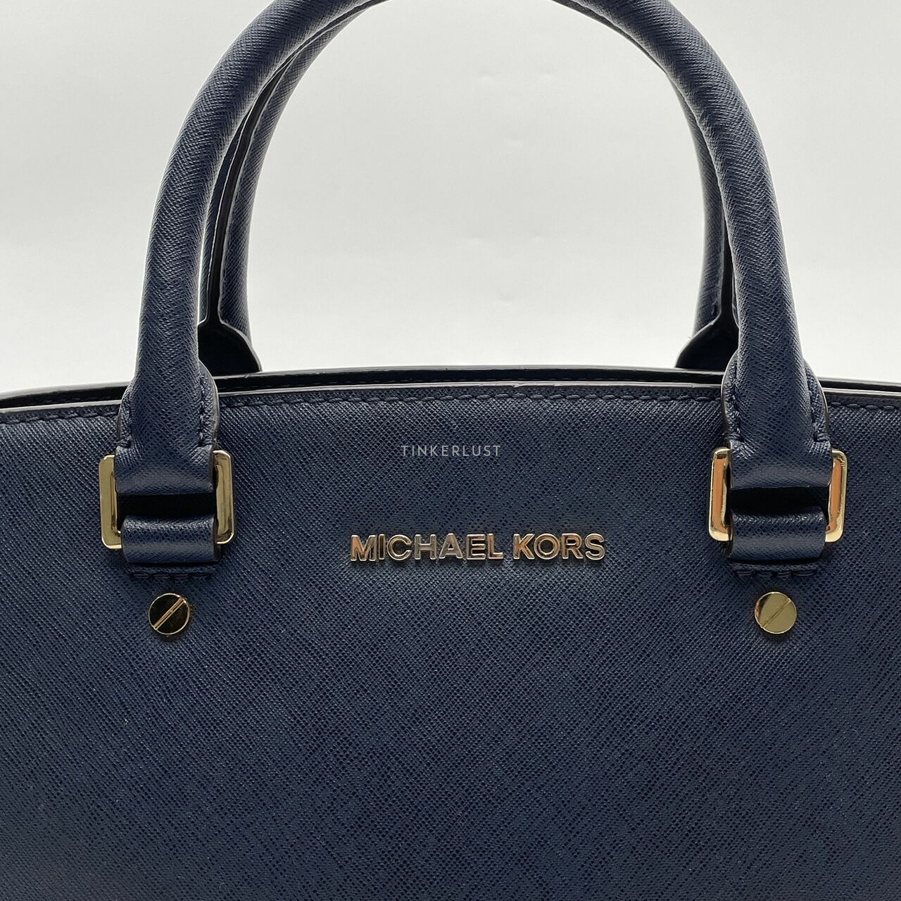 Michael Kors Navy Saffiano Selma Medium Satchel