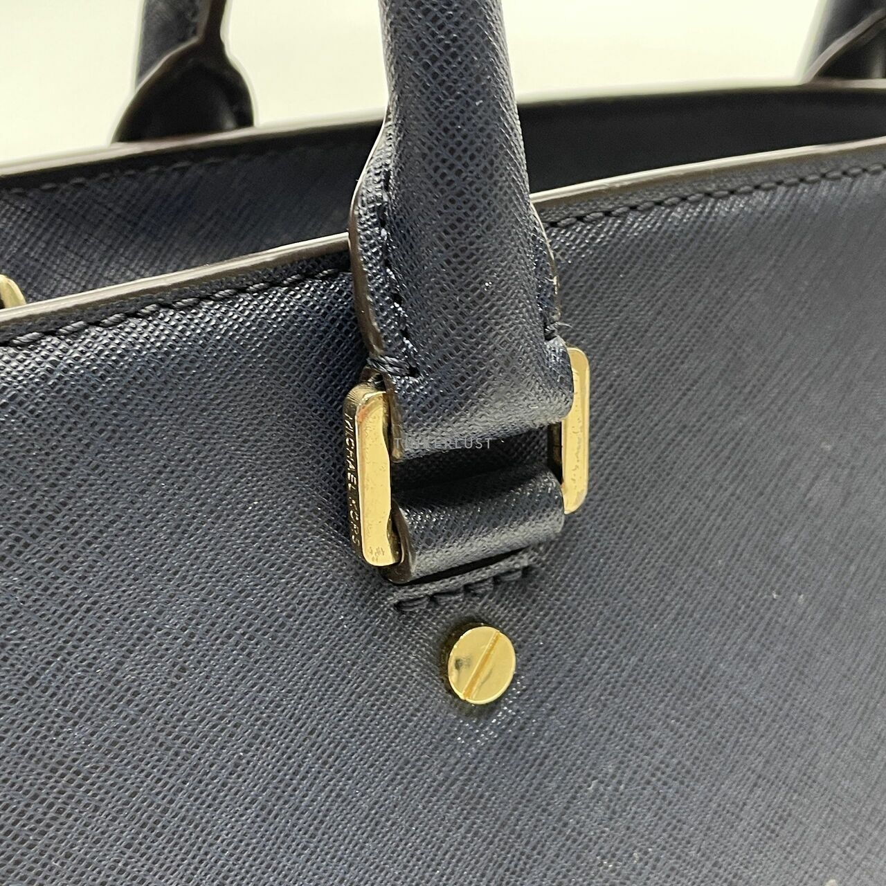 Michael Kors Navy Saffiano Selma Medium Satchel