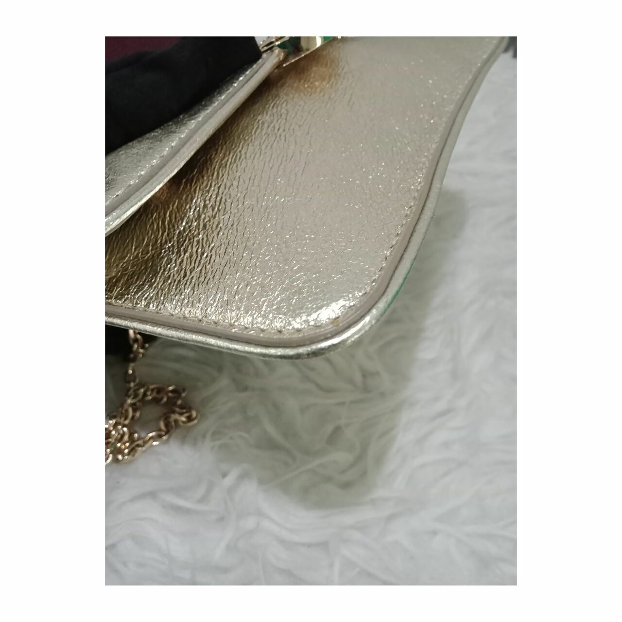 Tory Burch Envelope Gold Metallic Clutch