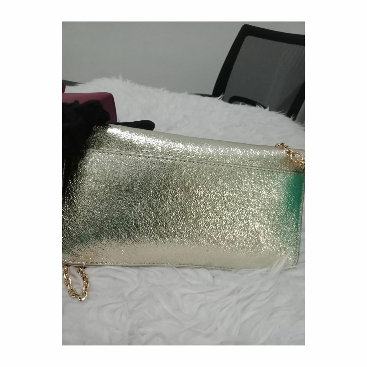 Tory Burch Envelope Gold Metallic Clutch