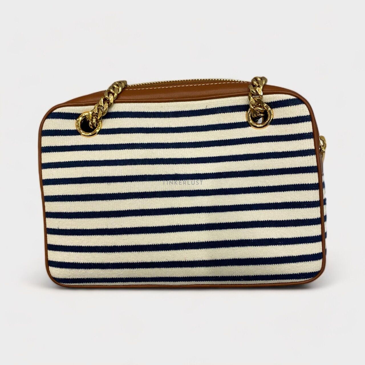 Celine Patapans Stripes Chain Small GHW 2021 Shoulder Bag	