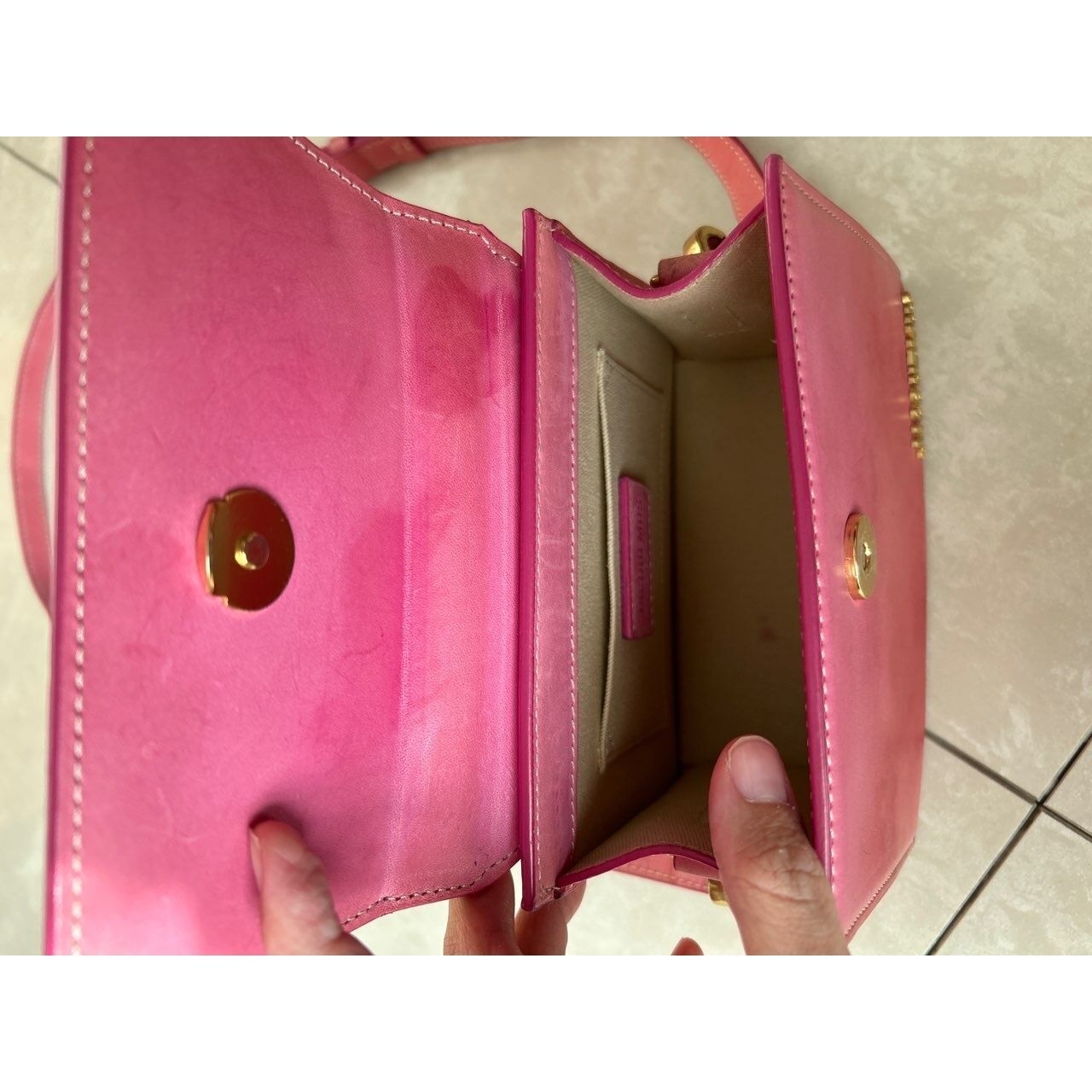 Jacquemus Le Chiquito Moyen Pink Leather Sling Bag